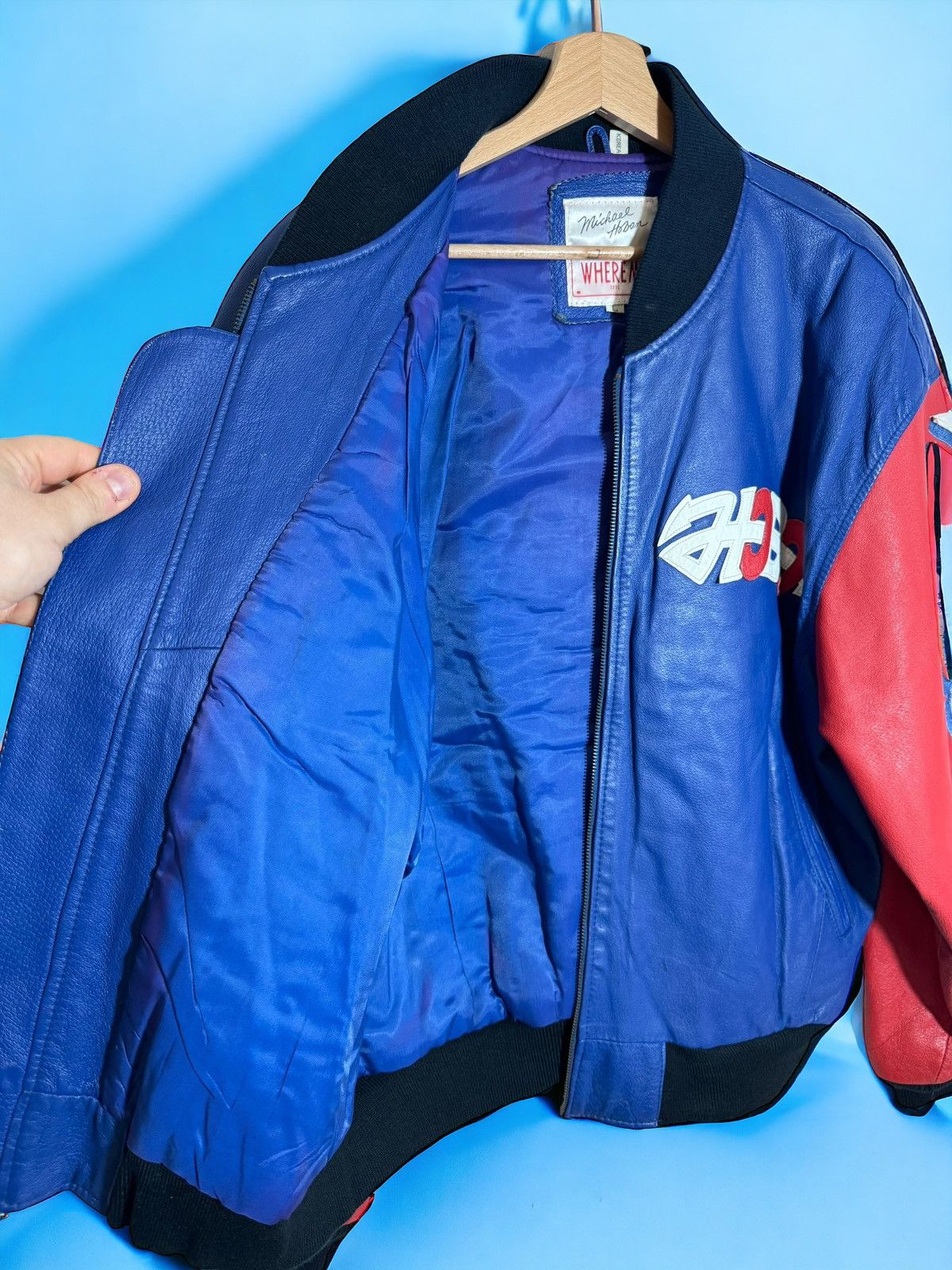 Michael Hoban Michael Hoban Vintage American Leather Bomber Jacket Size US L / EU 52-54 / 3 - 8 Thumbnail