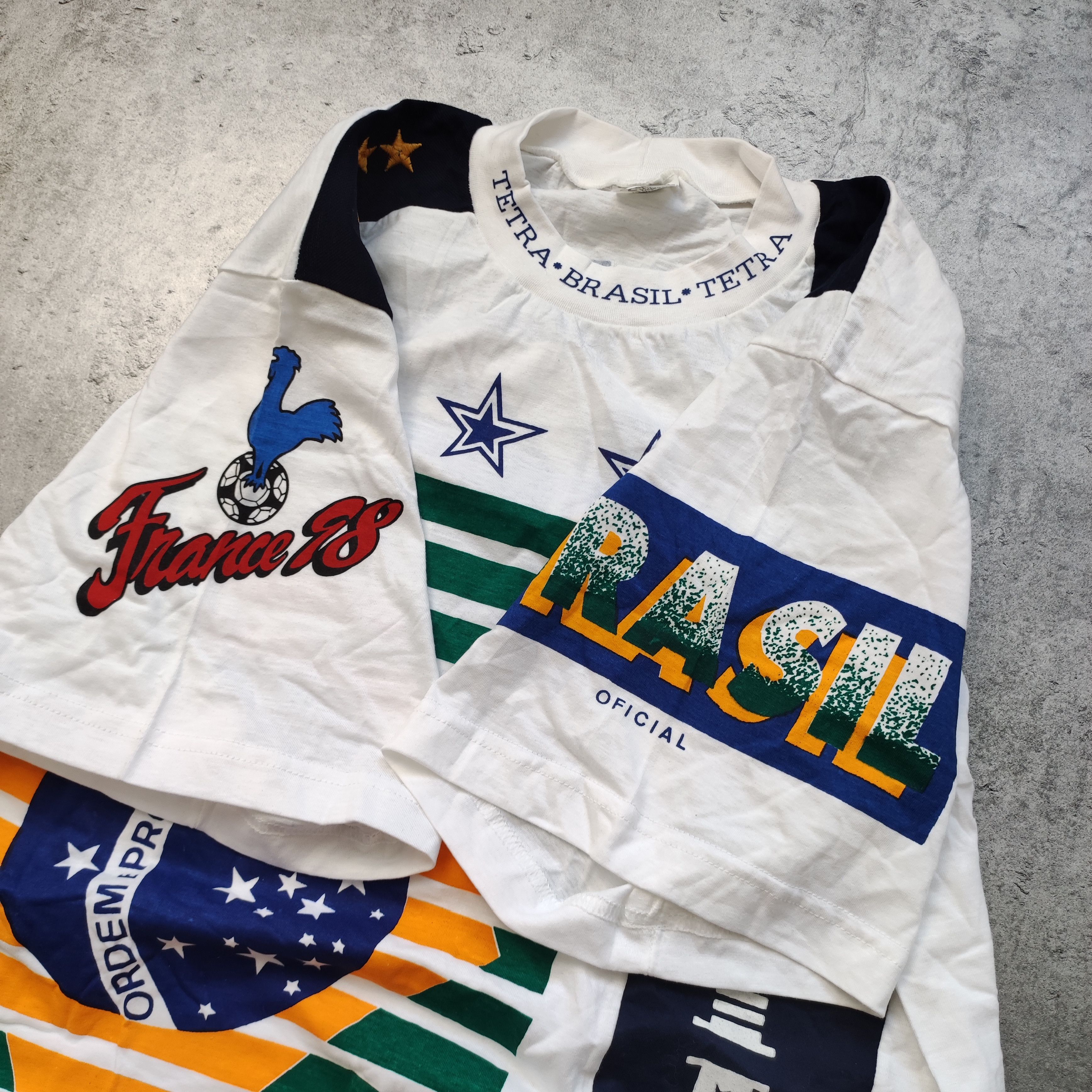 Vintage Vintage Football World Cap 1998 Brazil RIO France Tee Size US L / EU 52-54 / 3 - 5 Thumbnail
