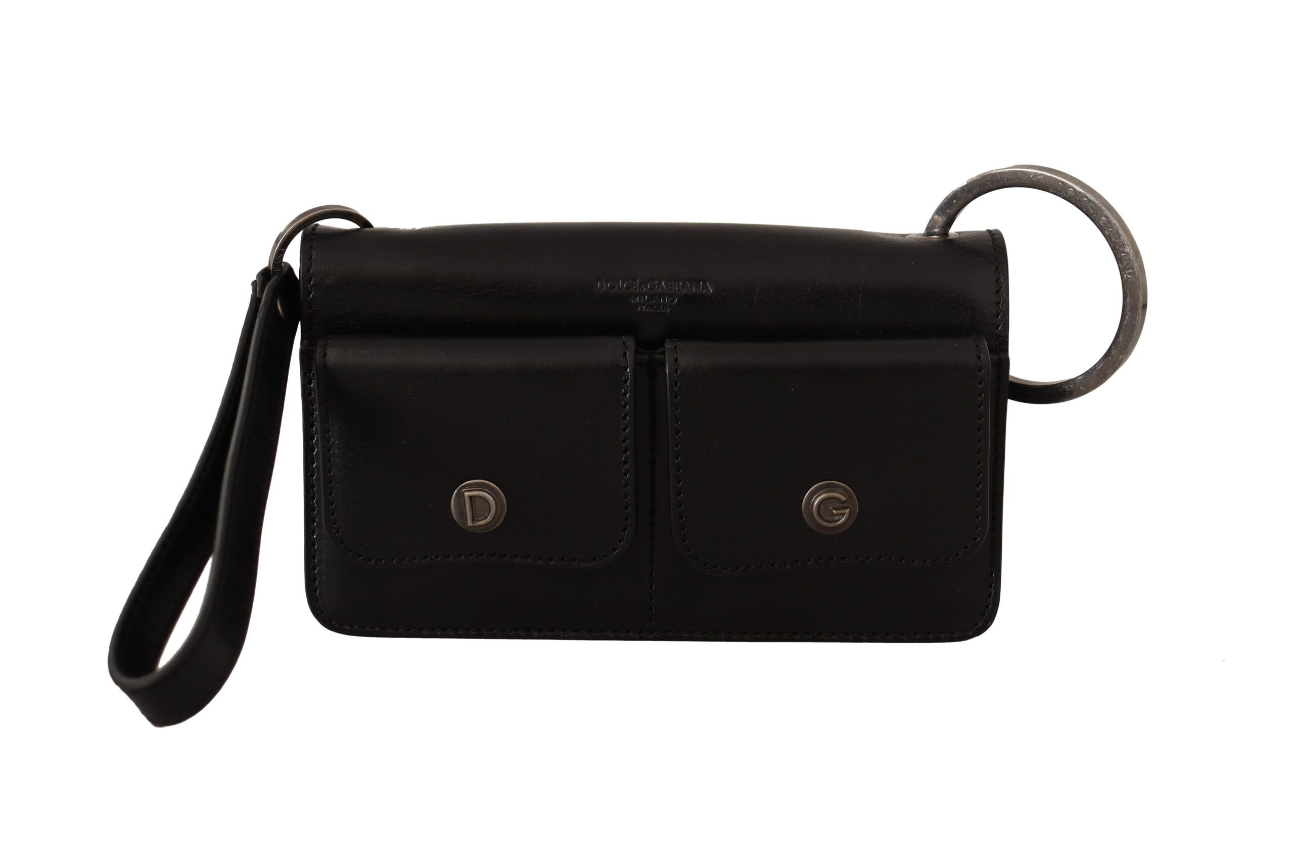 Dolce & Gabbana Elegant Mini Leather Wallet in Timeless Men's Black Size ONE SIZE - 1 Thumbnail
