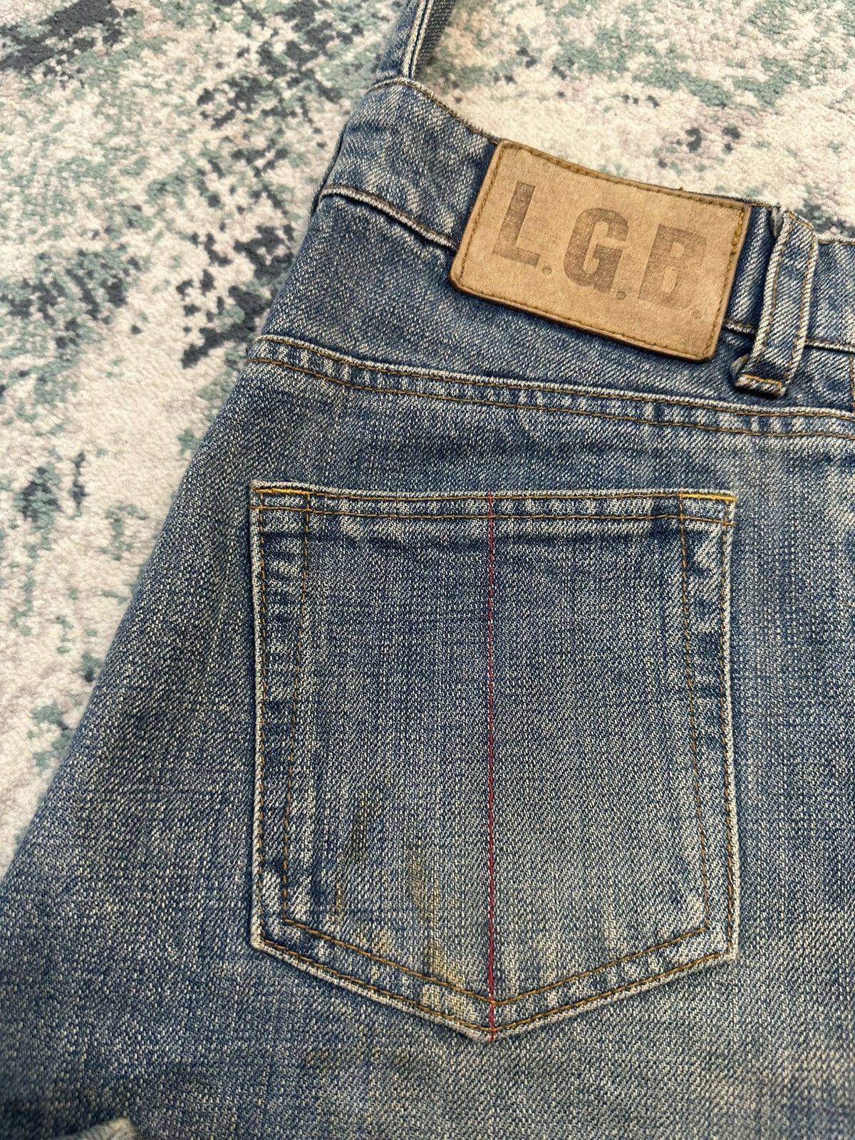 If Six Was Nine L.G.B Le Grande Bleu | Reconstructed Denim Distressed Bag Size ONE SIZE - 16 Thumbnail
