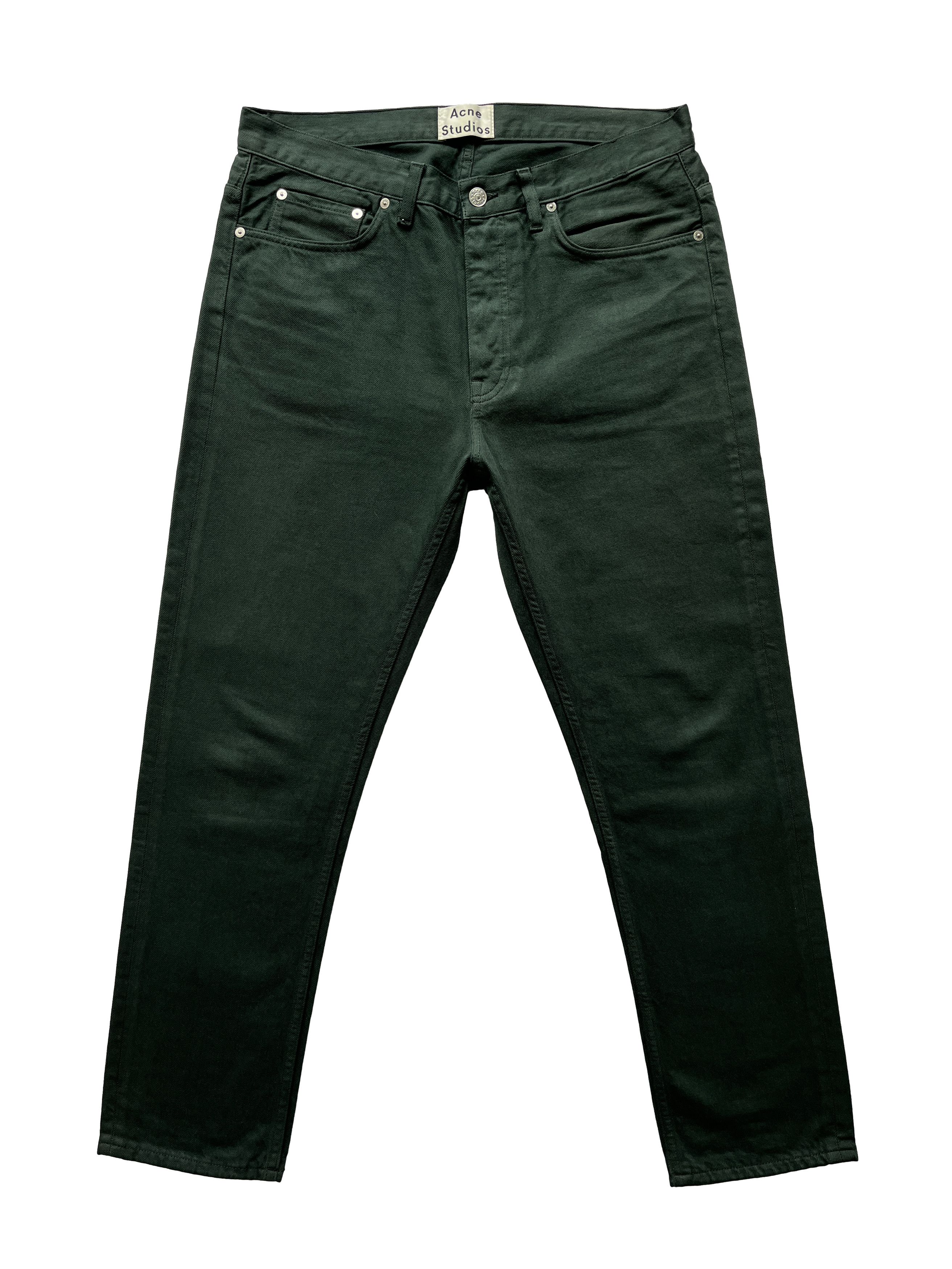 image of Acne Studios Dark Green Denim Jeans Pants, Men's (Size 33)