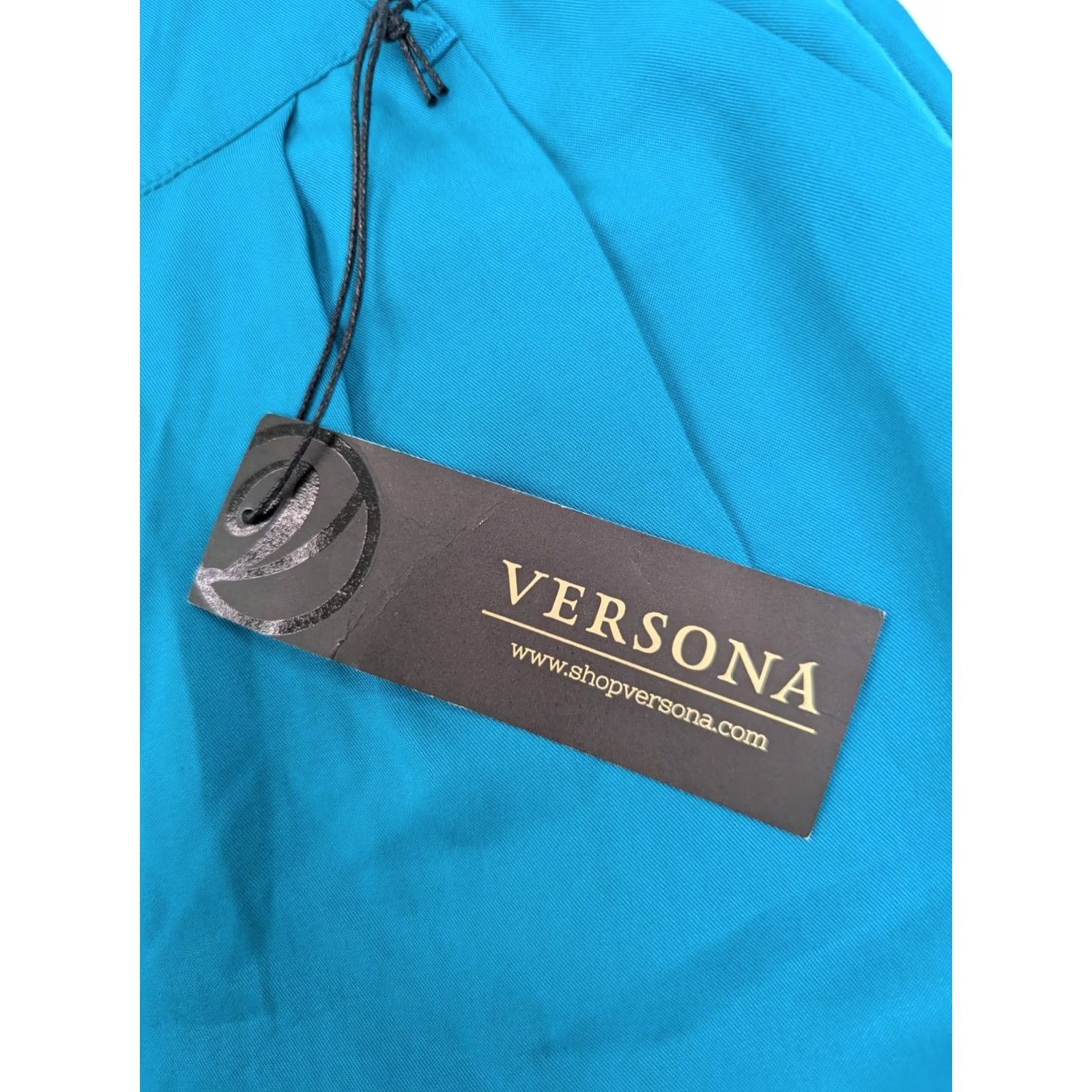 Vintage Versona Classic Fit Lyocell Wide-Leg Pants Women 0 Long Teal Blue Size 25" / US 0 / IT 36 - 5 Thumbnail