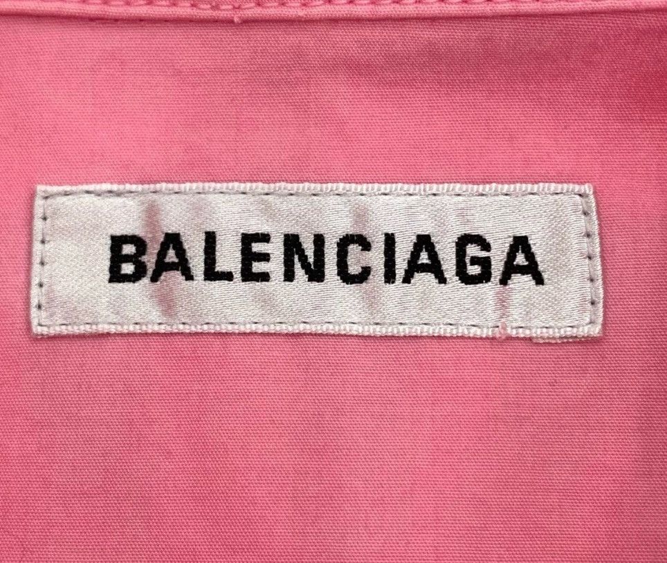 Balenciaga Balenciaga logo letter lapel pink cotton long sleeved shirt Size S / US 4 / IT 40 - 6 Thumbnail