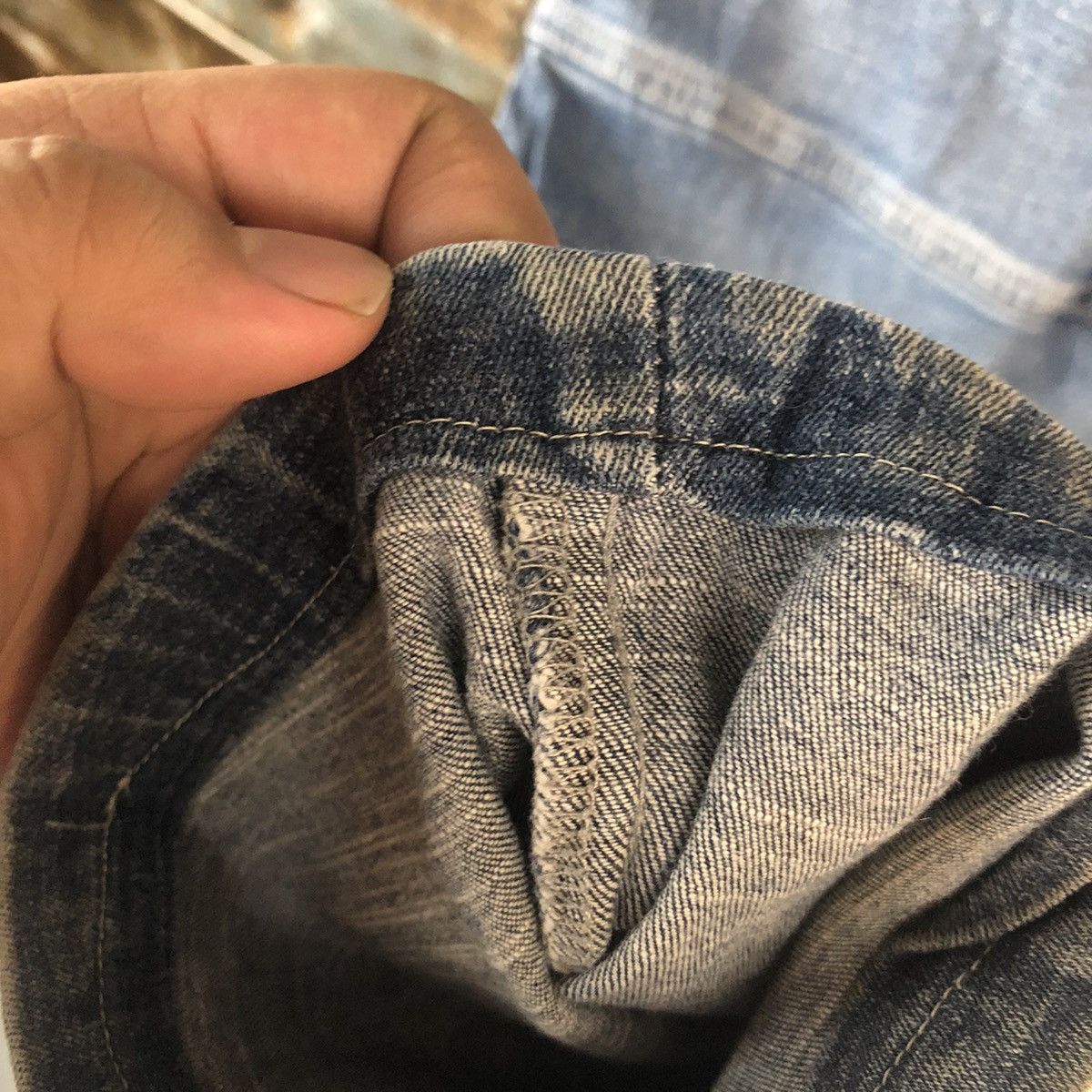 Japanese Brand Aero Light Bleu Distressed Denim Pants #A2108 Size US 32 / EU 48 - 23 Thumbnail
