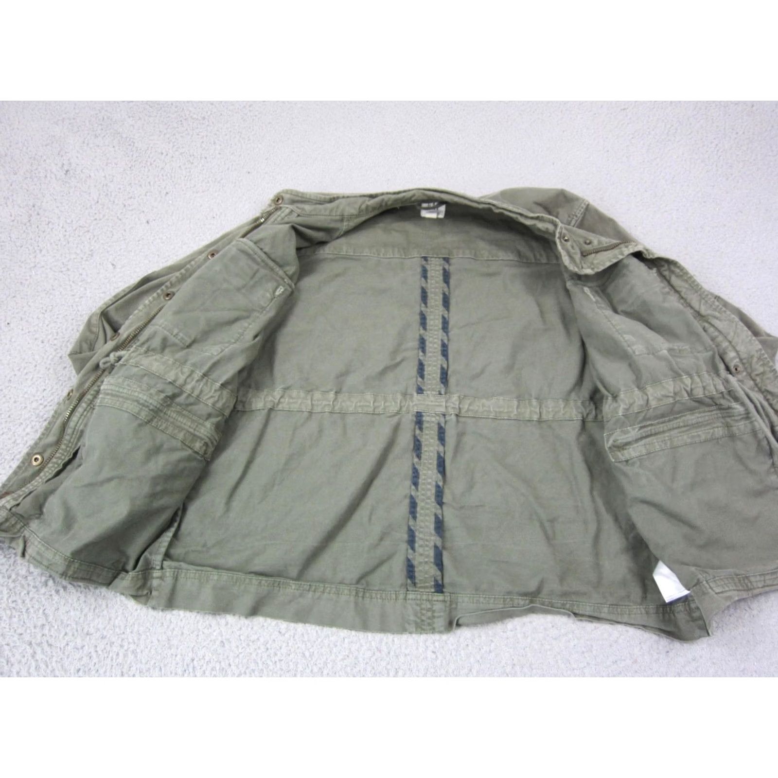 Gap GAP Jacket Womens Petite MP Green Utility Military Moto Canvas Field Size M / US 6-8 / IT 42-44 - 5 Thumbnail