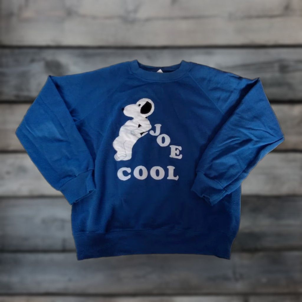Peanuts VINTAGE Peanuts Snoopy Joe Cool Crewneck Sweater Unisex Adults Medium Blue Cartoon 80s Size US M / EU 48-50 / 2 - 1 Thumbnail