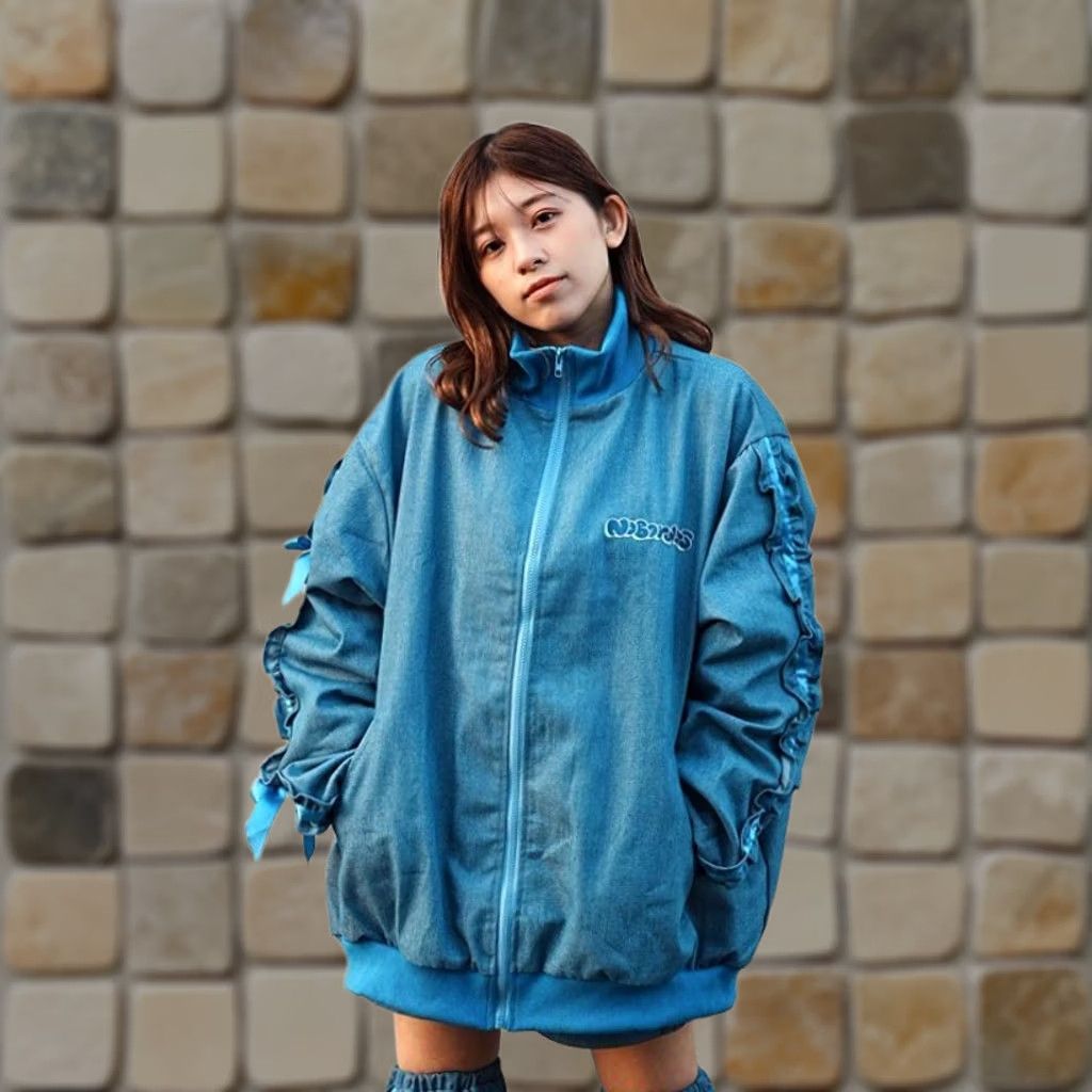 Vintage ACDC RAG Melty Planet Jacket Blue Polyester Blouson Size ONE SIZE - 1 Thumbnail