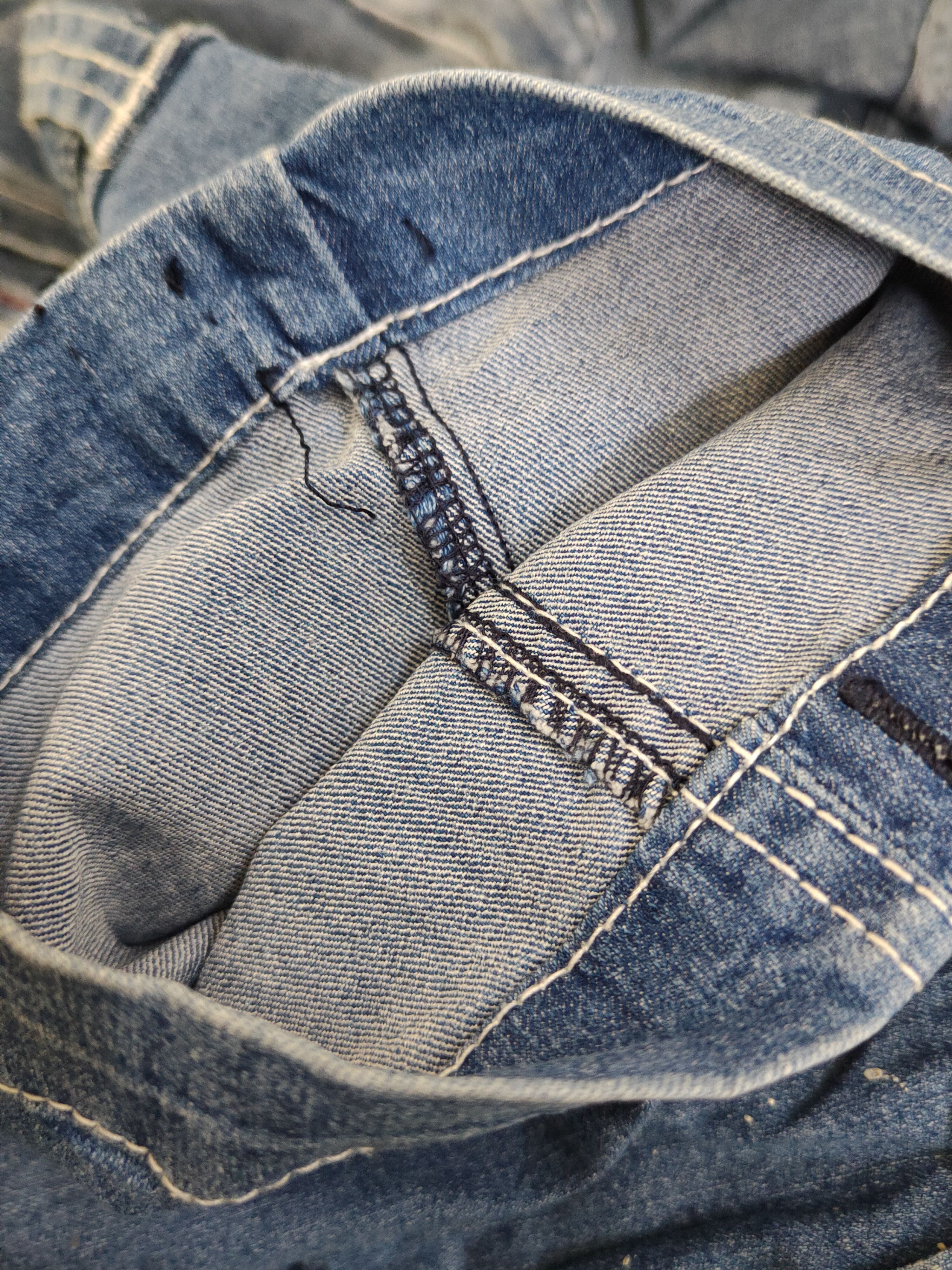 Japanese Brand Tora Blue Distressed Ripped multipocket denim Jeans #W1963 Size US 32 / EU 48 - 15 Thumbnail
