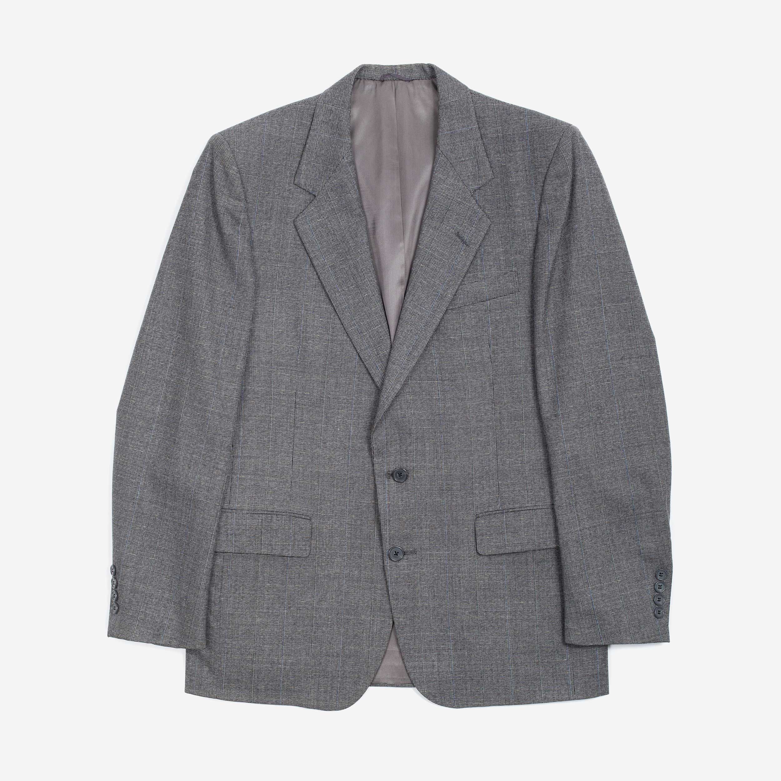 Lanvin Vintage Lanvin Blazer Gray Nailhead Wool Size 42R - 4 Thumbnail