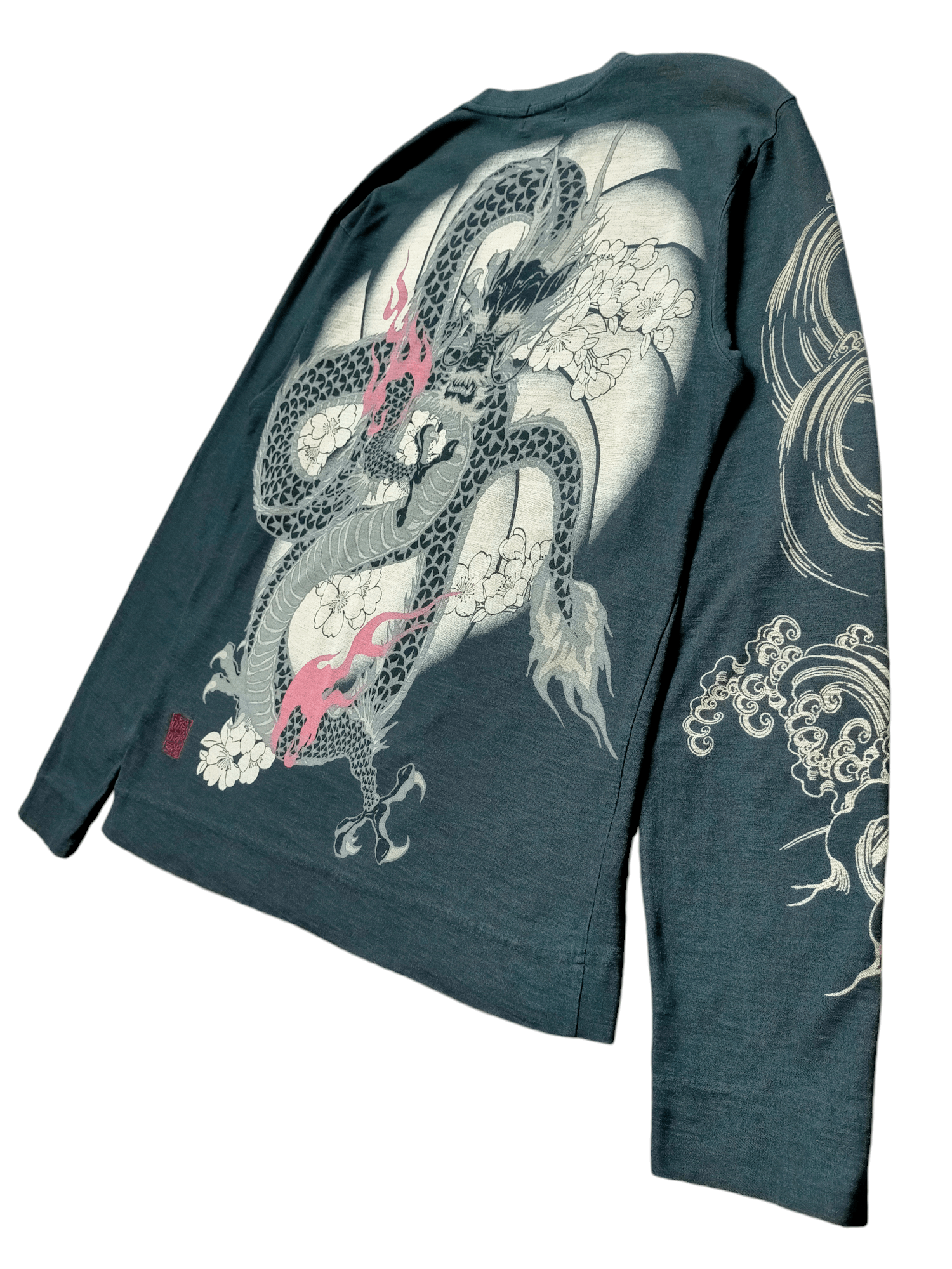 Japanese Brand Karakuri Tamashi Embroidered Dragon Long sleeve tee Size US L / EU 52-54 / 3 - 3 Thumbnail