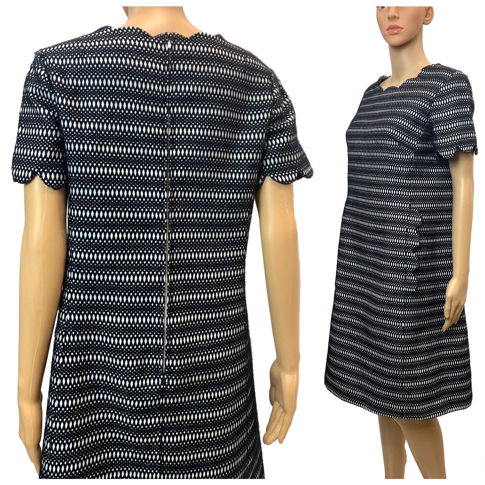 Neiman Marcus × Vintage Vintage 60s Black & White MOD Dress | Neiman Marcus Size M / US 6-8 / IT 42-44 - 4 Thumbnail