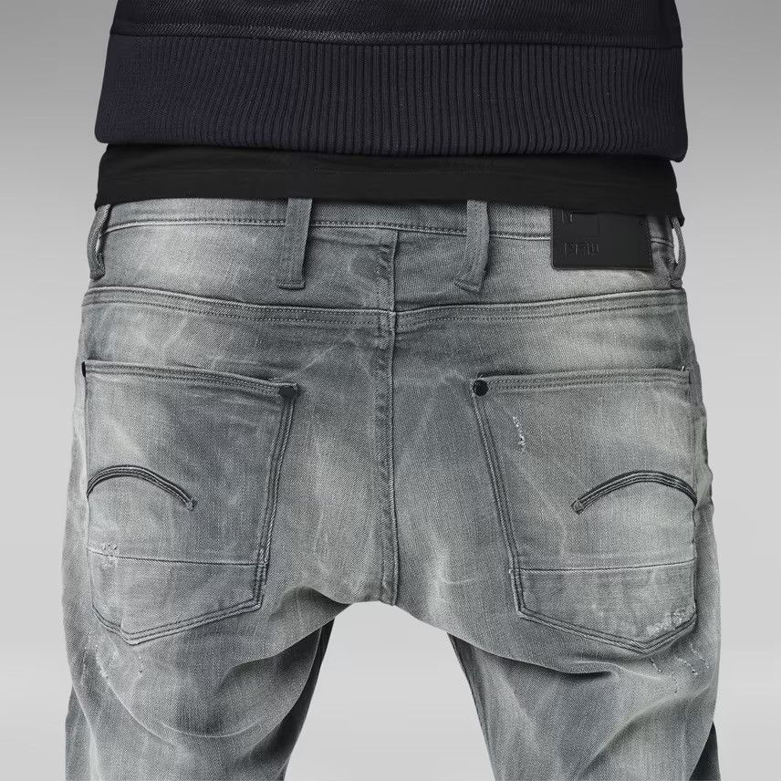 G-Star G-Star Raw Mens Grey Washed Tapered Slim Fit Denim Jeans Size US 32 / EU 48 - 3 Thumbnail