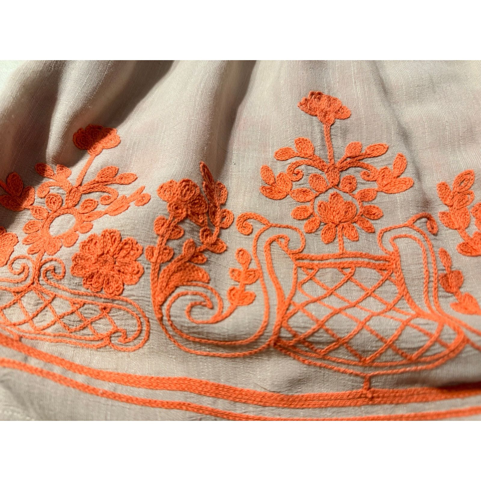 Anthropologie Anthropologie Boho Taupe Babydoll Top Size XL Embroidery Y2K Size XL / US 12-14 / IT 48-50 - 7 Thumbnail