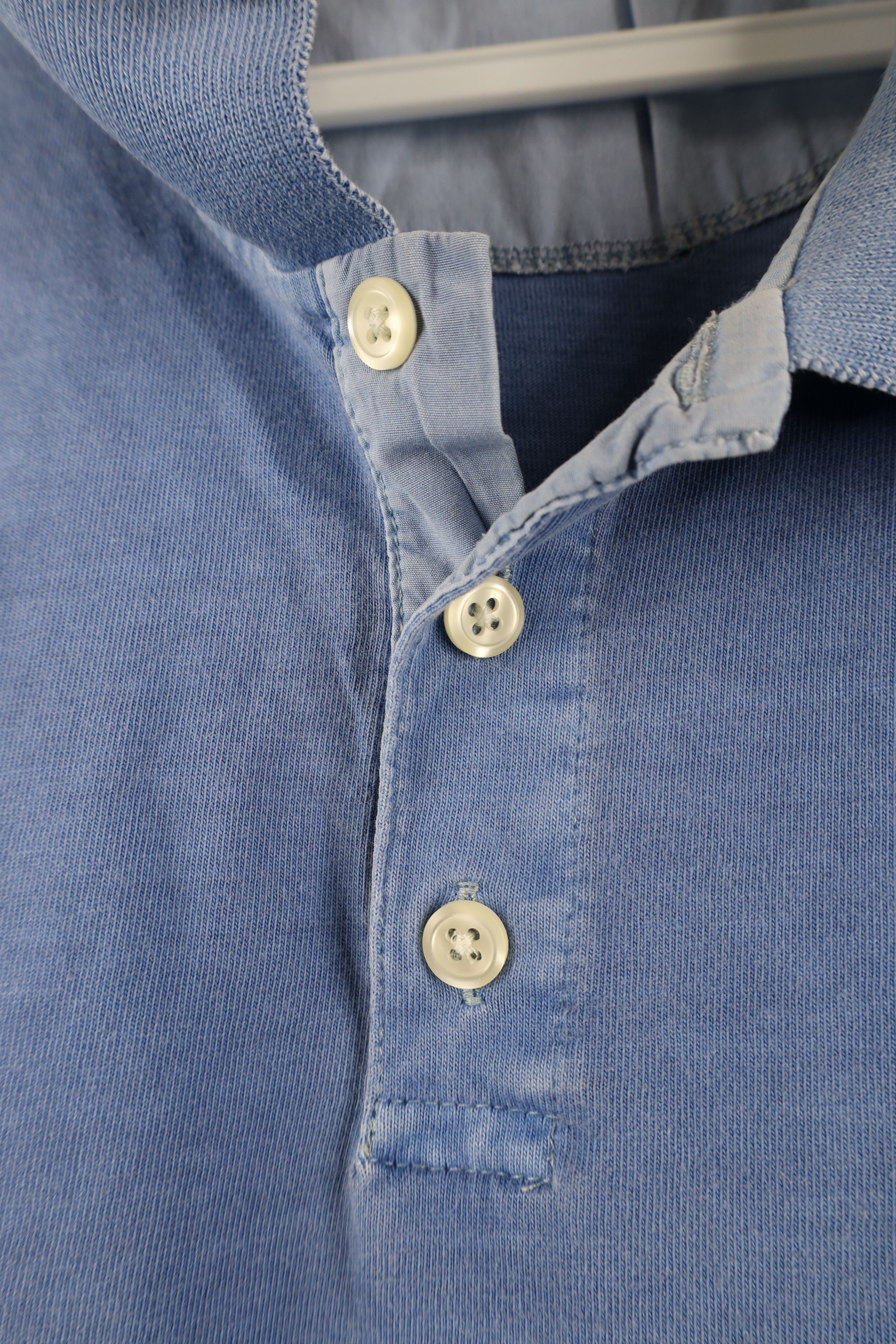 Gap × Vintage Vintage 90s Gap Stonewash Collared Polo Shirt Blue Cotton Size US L / EU 52-54 / 3 - 4 Thumbnail