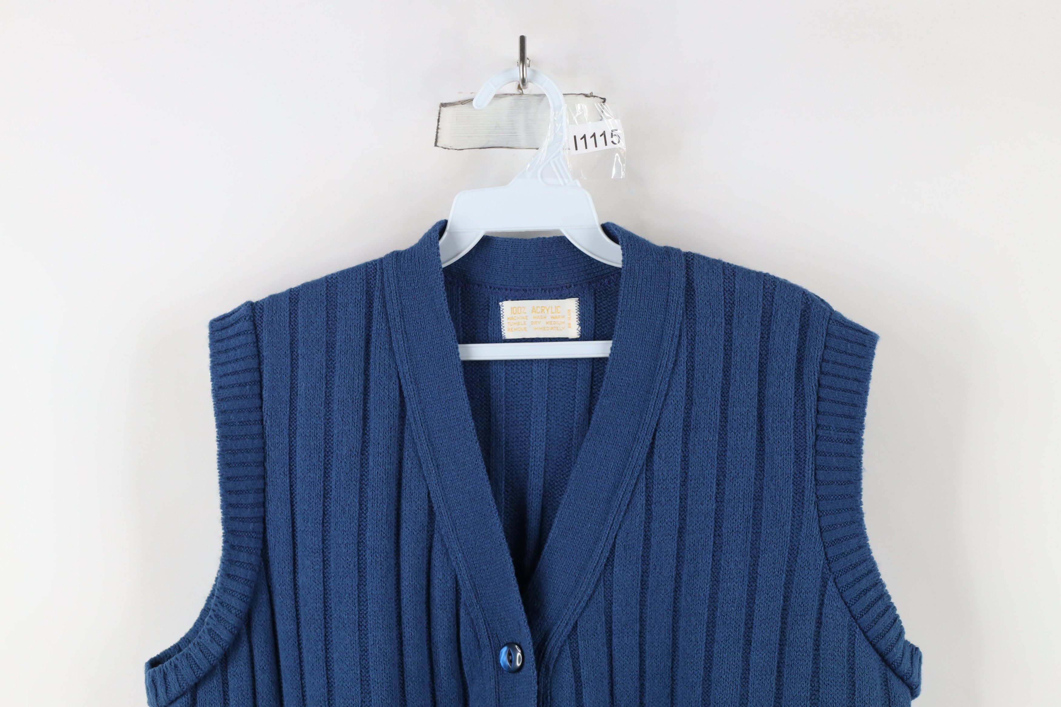 Vintage Vintage 60s Streetwear Button Ribbed Knit Sweater Vest USA Size XL / US 12-14 / IT 48-50 - 2 Thumbnail