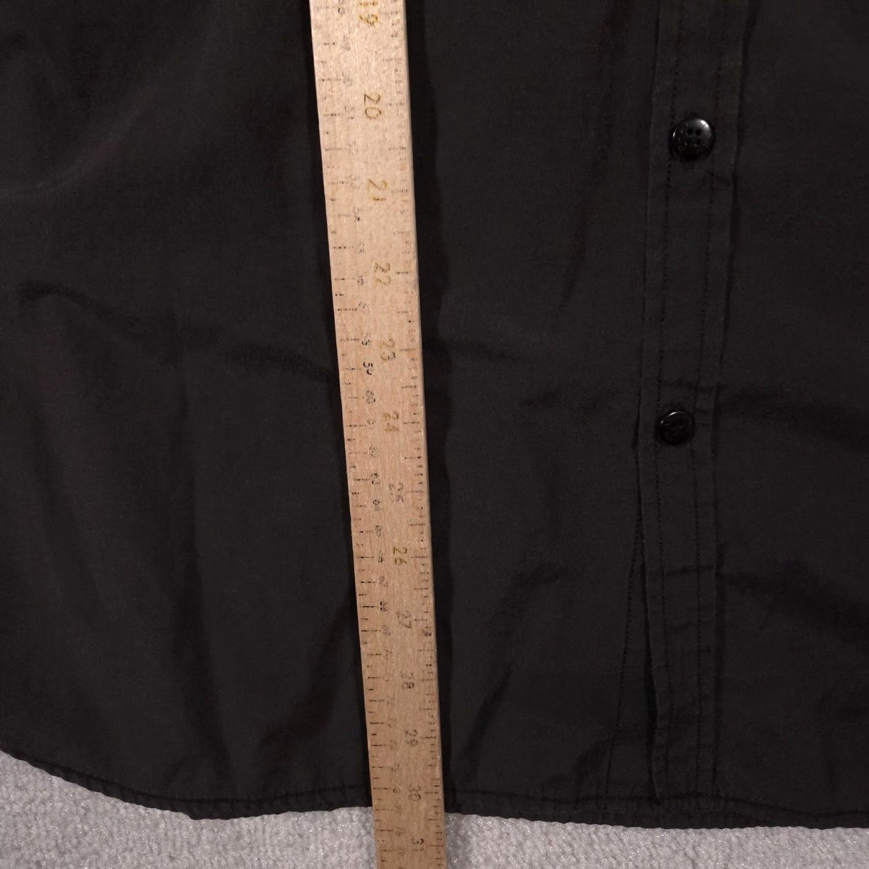 Phat Farm Phat Farm Shirt Mens 2XL Black Solid Button Front Short Sleeve Fitted Casual Size US XXL / EU 58 / 5 - 7 Thumbnail