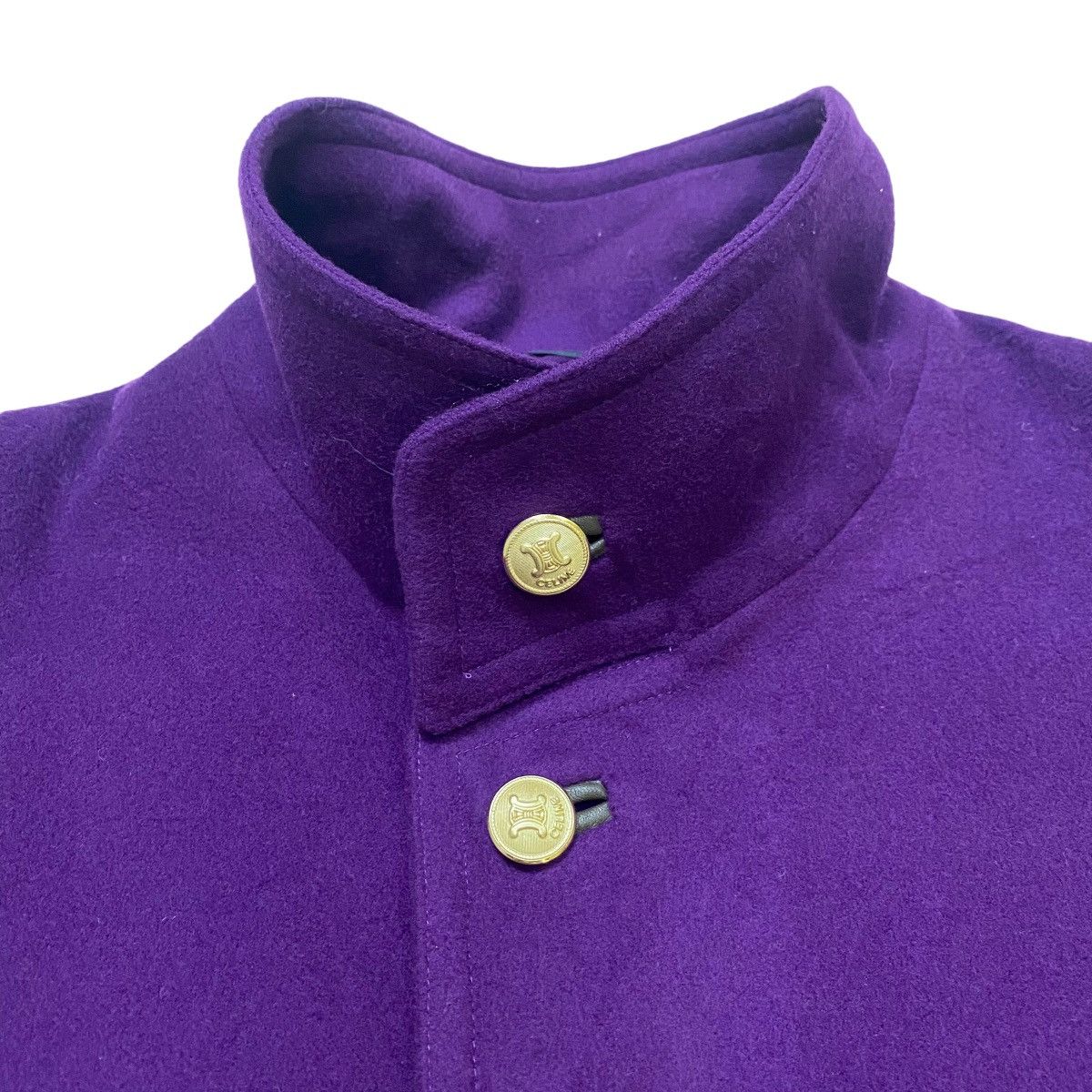Celine Vintage Celine Paris Wool Button Luxury Jacket 1980s Size US M / EU 48-50 / 2 - 7 Thumbnail