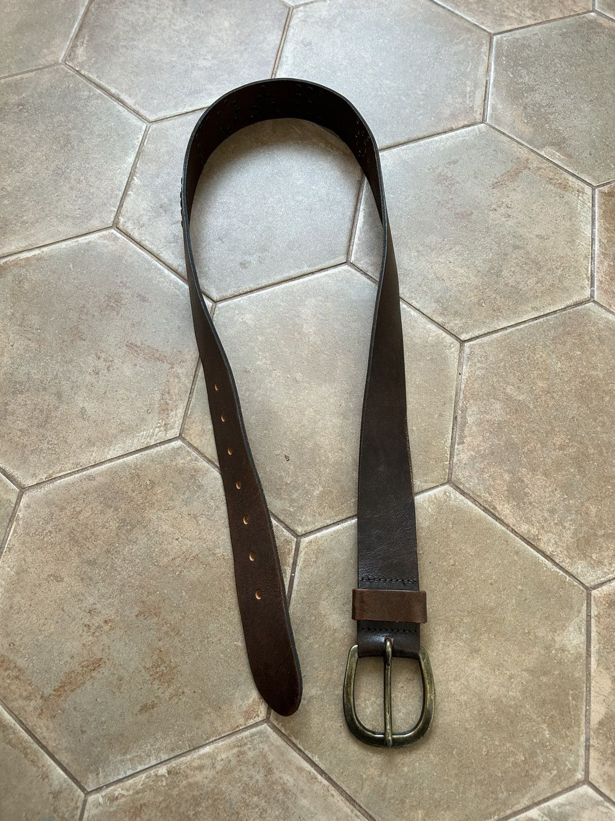 Other VINTAGE LEATHER BELT Japanese Size ONE SIZE - 3 Thumbnail