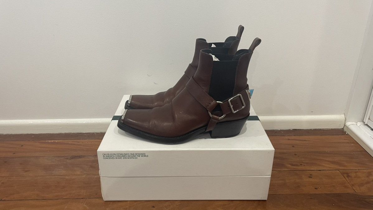 Calvin Klein 205W39NYC Calvin Klein 205W39NYC Brown Harness Boots Size US 8.5 / EU 41-42 - 4 Thumbnail