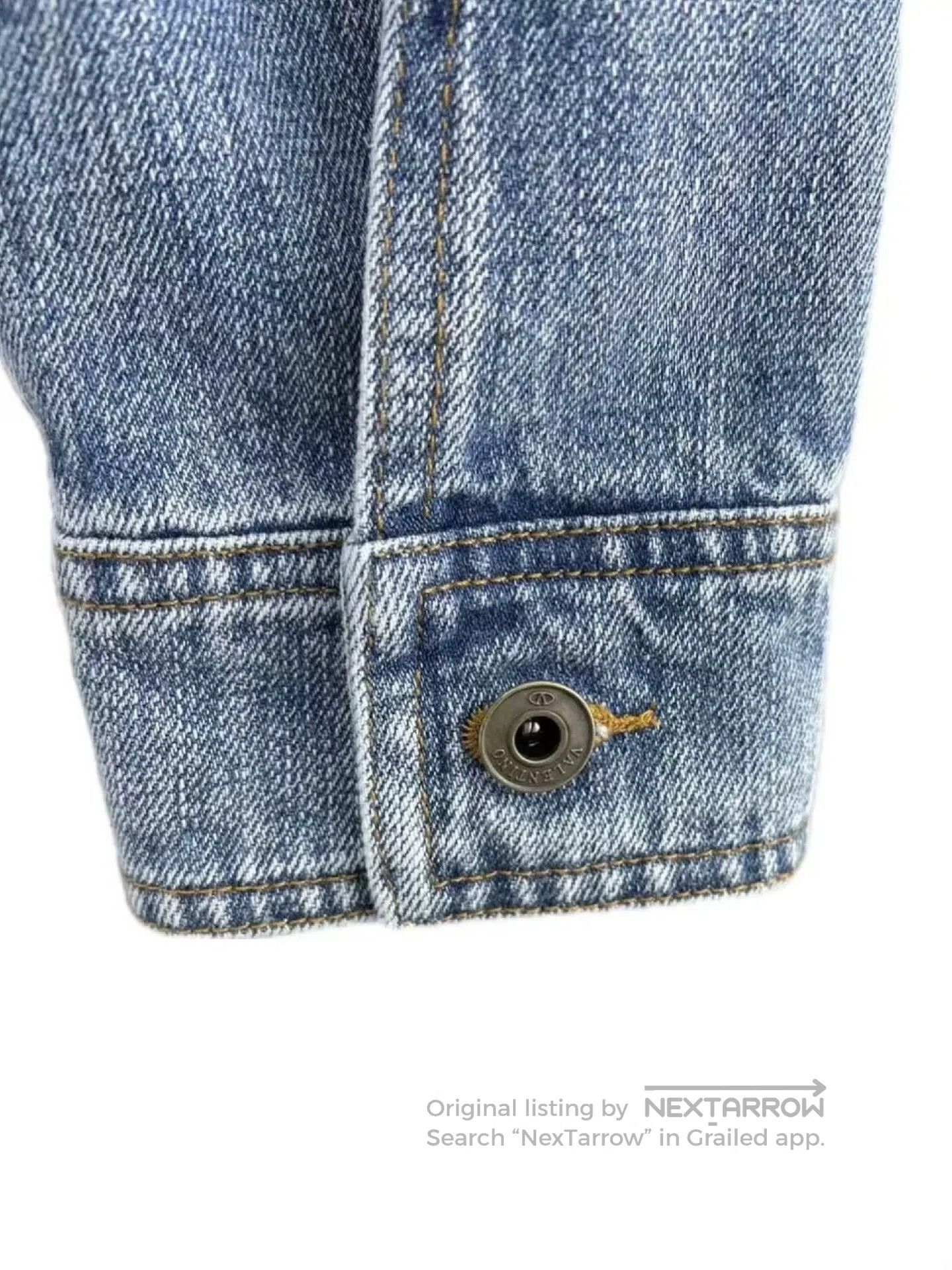 Valentino Valentino Denim Cape Jacket with V Logo. Size US XS / EU 42 / 0 - 4 Thumbnail