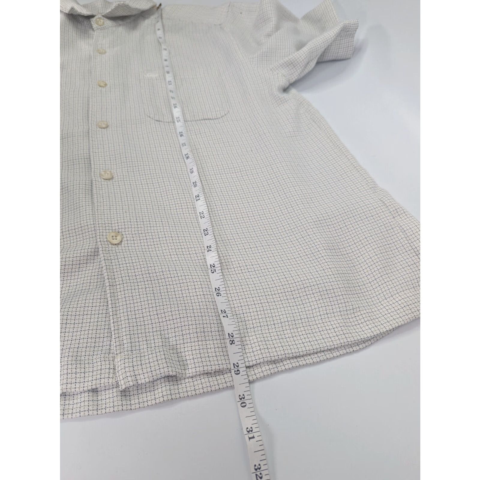 Quiksilver Quiksilver Shirt White M Short Sleeve Button Check Cotton Skating Surfing Y2K Mens Size US 31 - 4 Thumbnail