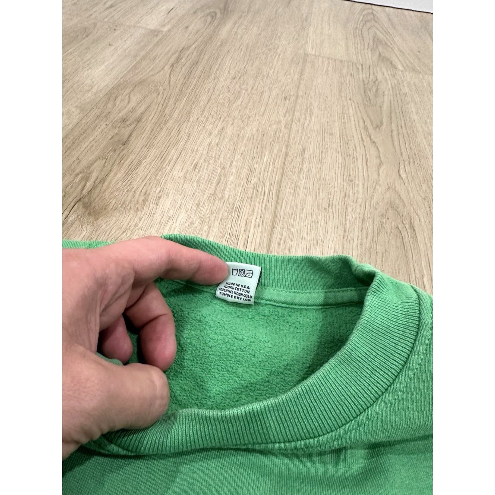 Sporty & Rich SPORTY & RICH Crown New York Cropped Sweatshirt Country Club Medium Made In USA Shirt Women M Green Logo Pullover Cropped All Seasons Oversized Size M / US 6-8 / IT 42-44 - 6 Thumbnail
