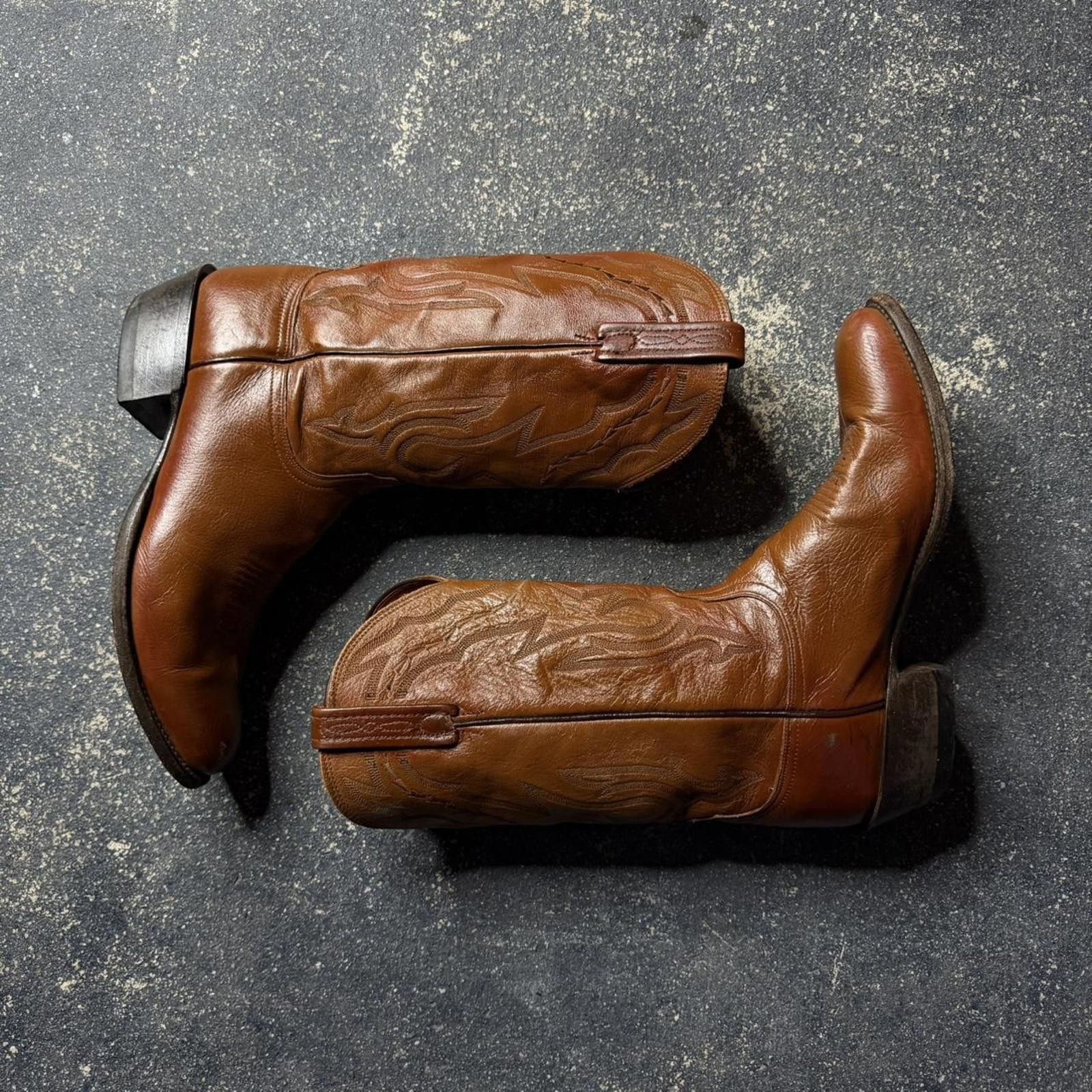 Other Vintage Lucheses Brown Cowboy Boots Size US 11.5 / EU 44-45 - 1 Thumbnail