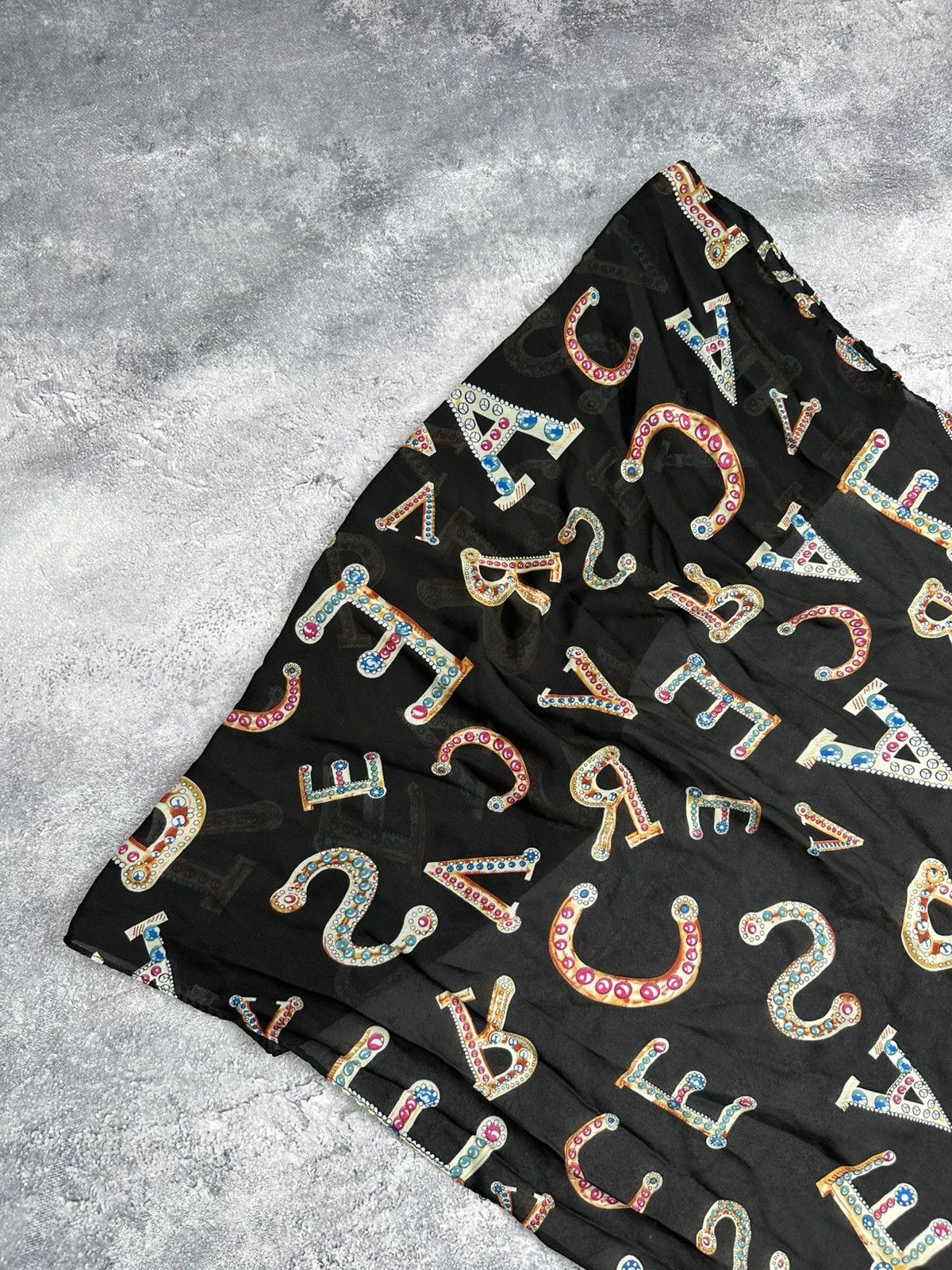 Versace Versace Vintage Silk Monogram Handkerchief Scarf Neckwear Size ONE SIZE - 7 Thumbnail