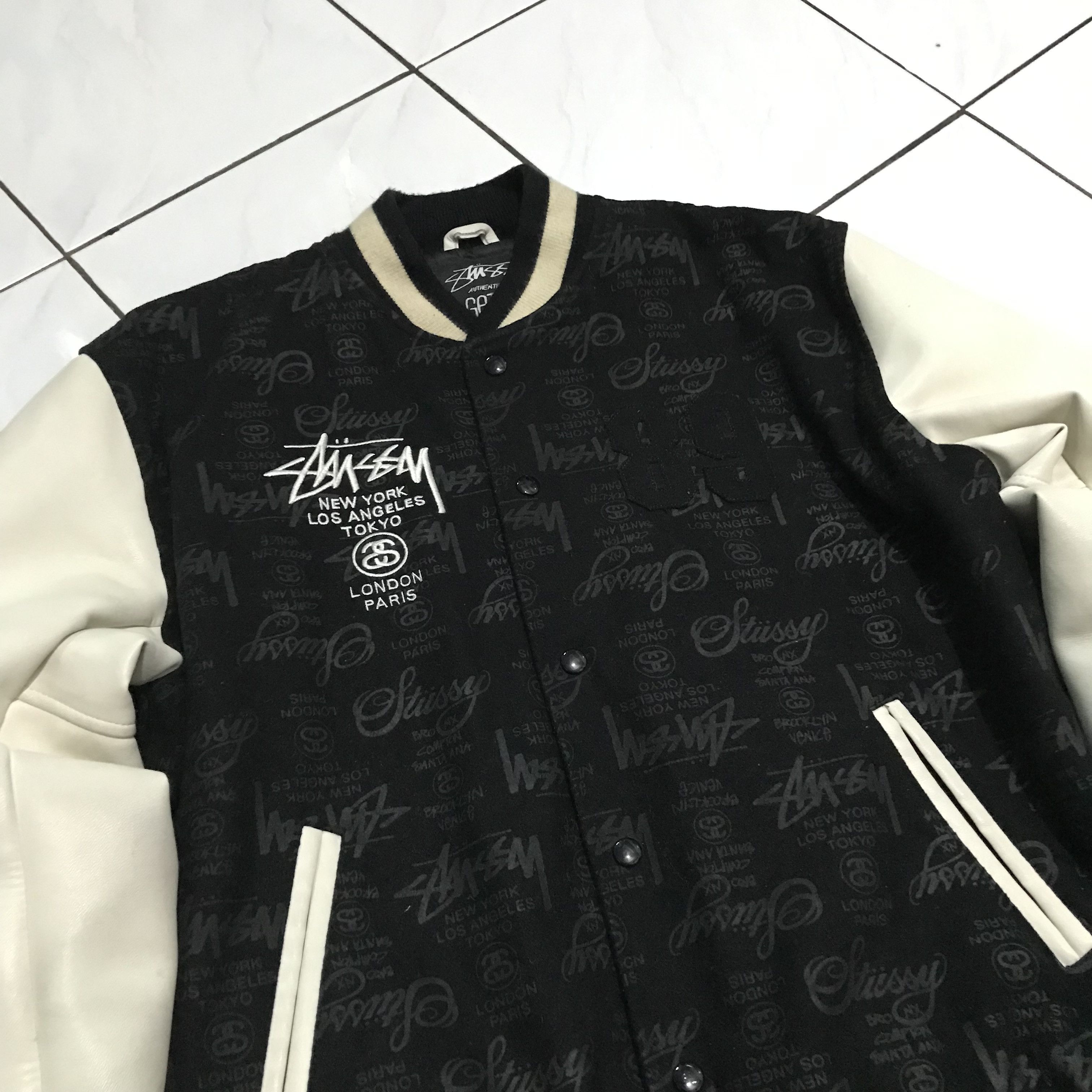 Stussy ☠️ Stussy 25th Anniversary World Tour Varsity Jacket Size US L / EU 52-54 / 3 - 4 Thumbnail