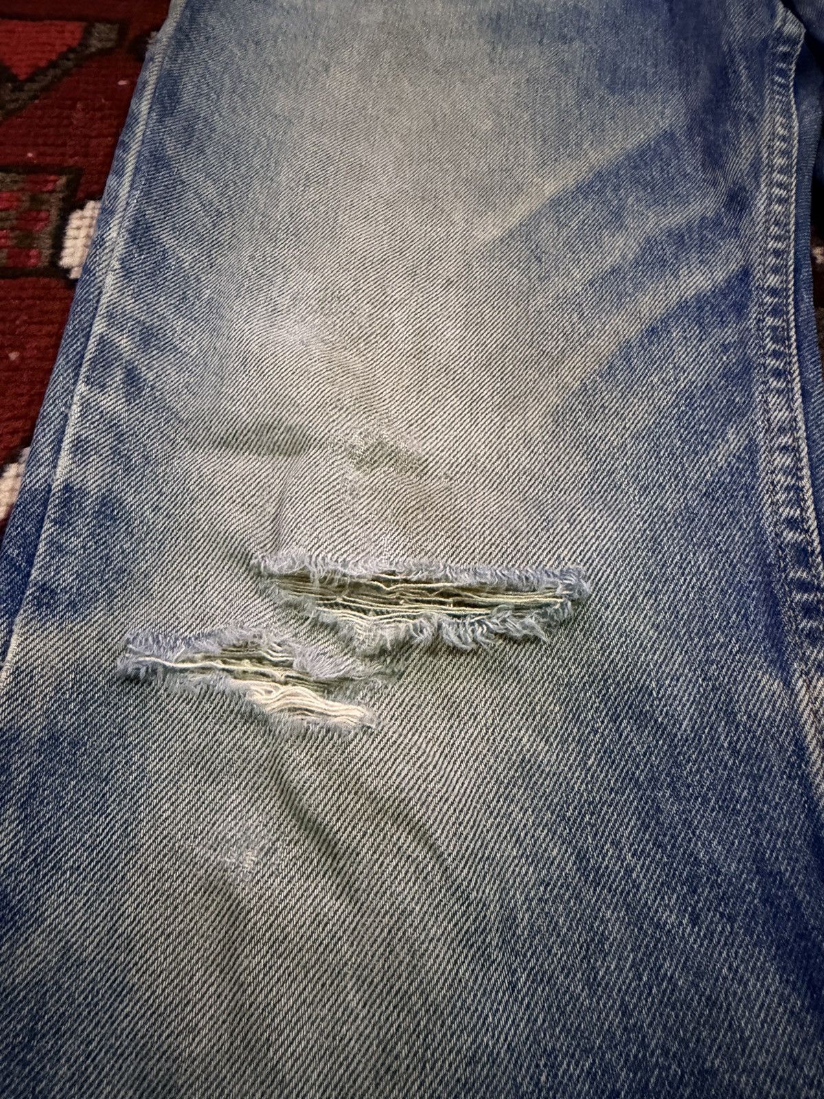 Levi's Vintage Levi's 517 Orange Tab Distressed Bootcut Jeans Size US 30 / EU 46 - 6 Thumbnail