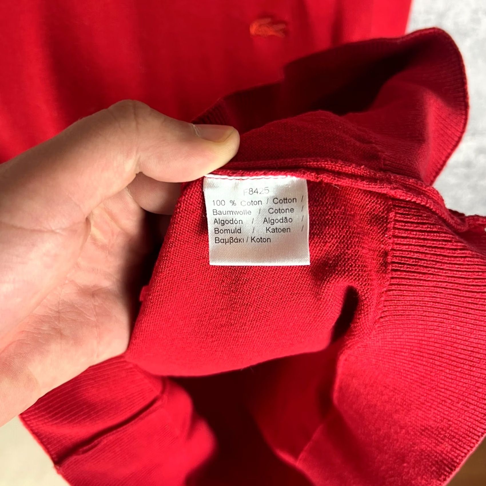 Lacoste Lacoste Sweater Men’s XXL Cotton Pullover Crew Neck Classic Logo Red Size US XXL / EU 58 / 5 - 6 Thumbnail