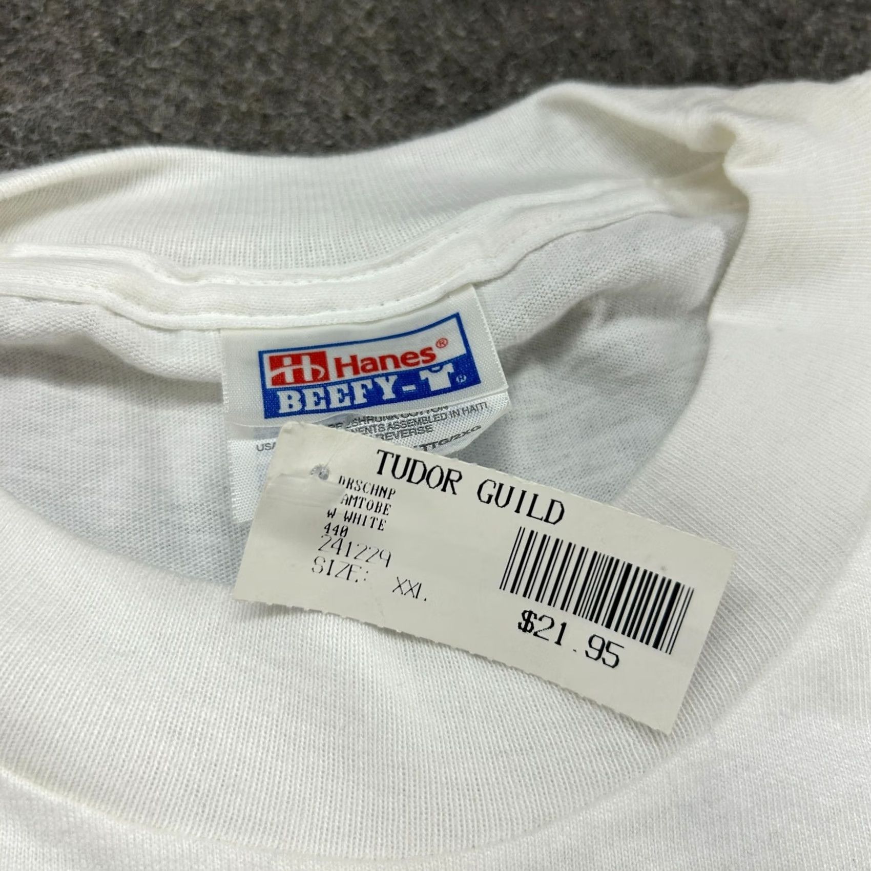 Hanes VINTAGE Hanes Beefy-T Shirt Mens 2XL White 90s Hamlet To Be Or Not Oregon Festival 90s Mens T-Shirt Size US XXL / EU 58 / 5 - 3 Thumbnail
