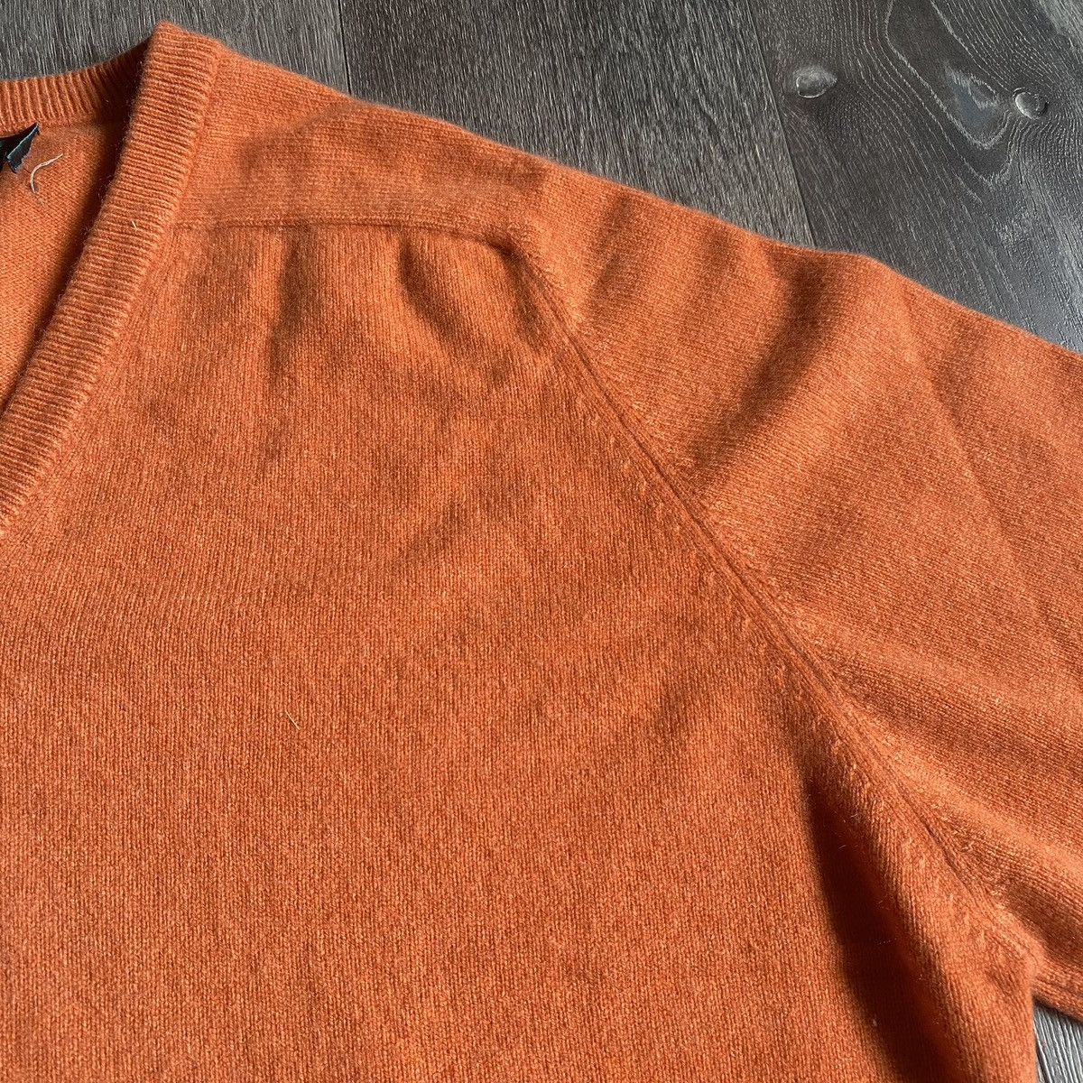 Alan Paine Vintage Alan Paine Pure Cashmere Orange Blank Knit Sweater Size US XL / EU 56 / 4 - 5 Thumbnail