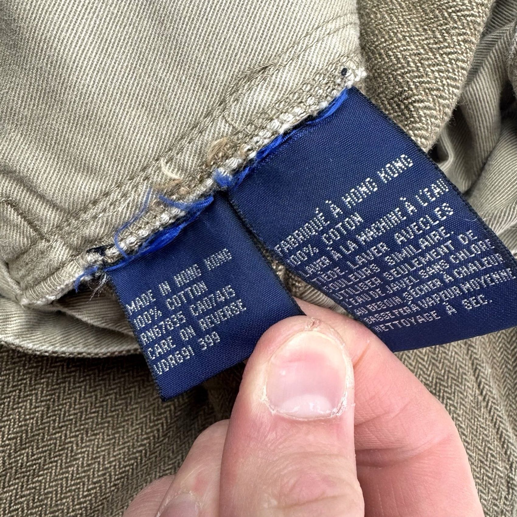 Nautica VINTAGE Nautica Cargo Pants Mens 36x30 Brown Relaxed Solid Zip 90s Punk Grunge Hipster Y2K Pants Size US 36 / EU 52 - 4 Thumbnail