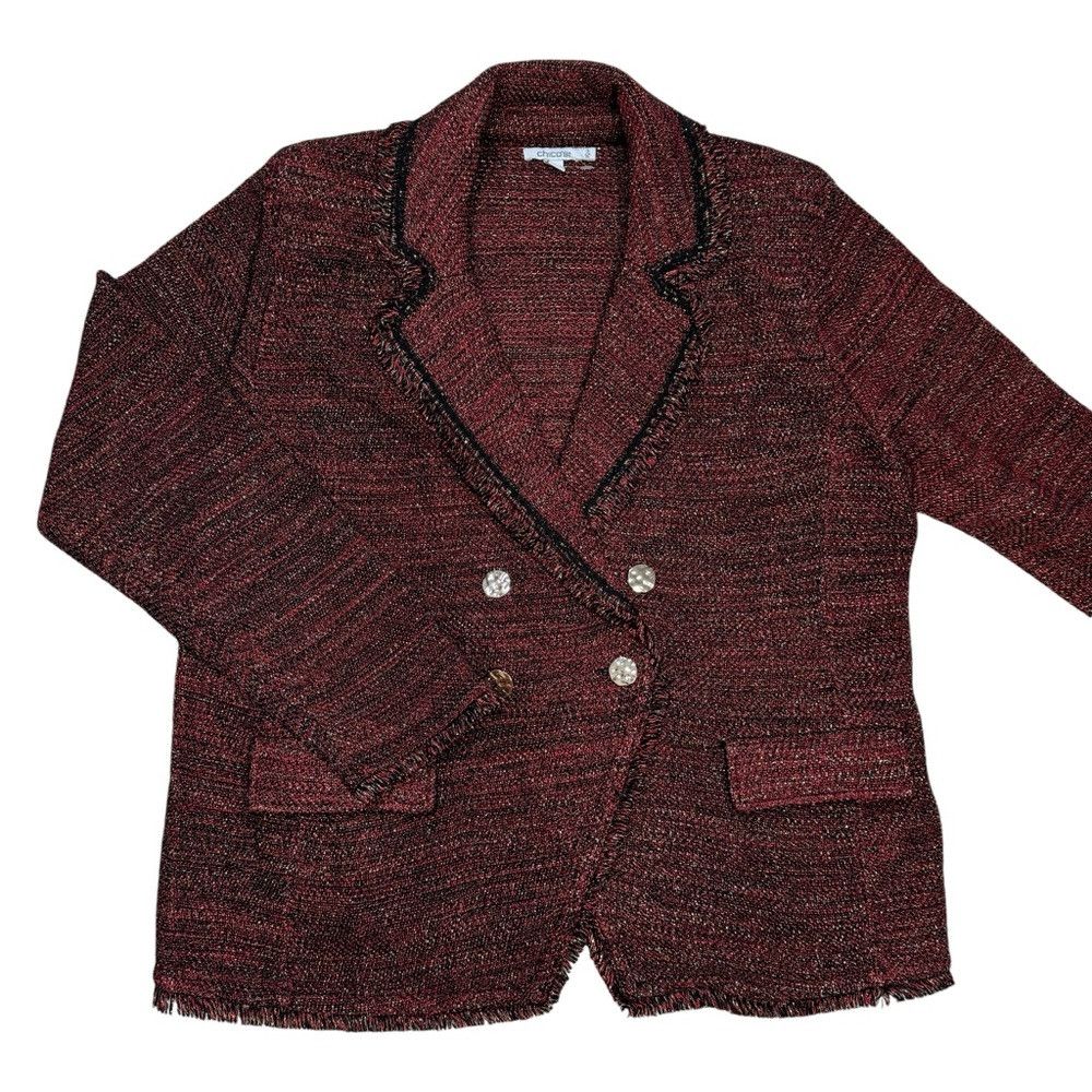 Chicos New Chico's Tweed Lurex Cardigan Sweater Size 3 US XL Size XL / US 12-14 / IT 48-50 - 6 Thumbnail