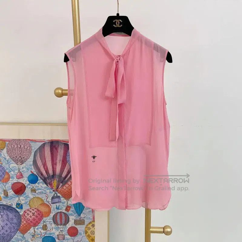 Dior Dior Pink Silk Summer Blouse for Women . Size S / US 4 / IT 40 - 1 Thumbnail