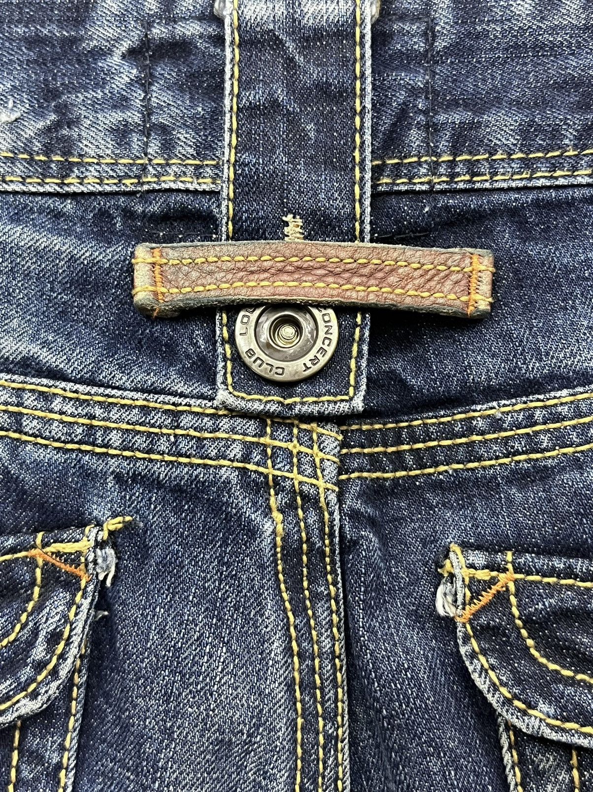 Beauty Beast 🔥LOLITA Vintage Exotic Washed Denim Sick Flare Jeans Size US 30 / EU 46 - 13 Thumbnail