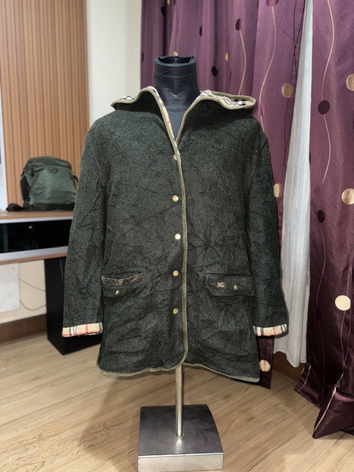 Burberry BURBERRY NOVA CHECK WOOL JACKET Size US L / EU 52-54 / 3 - 6 Thumbnail