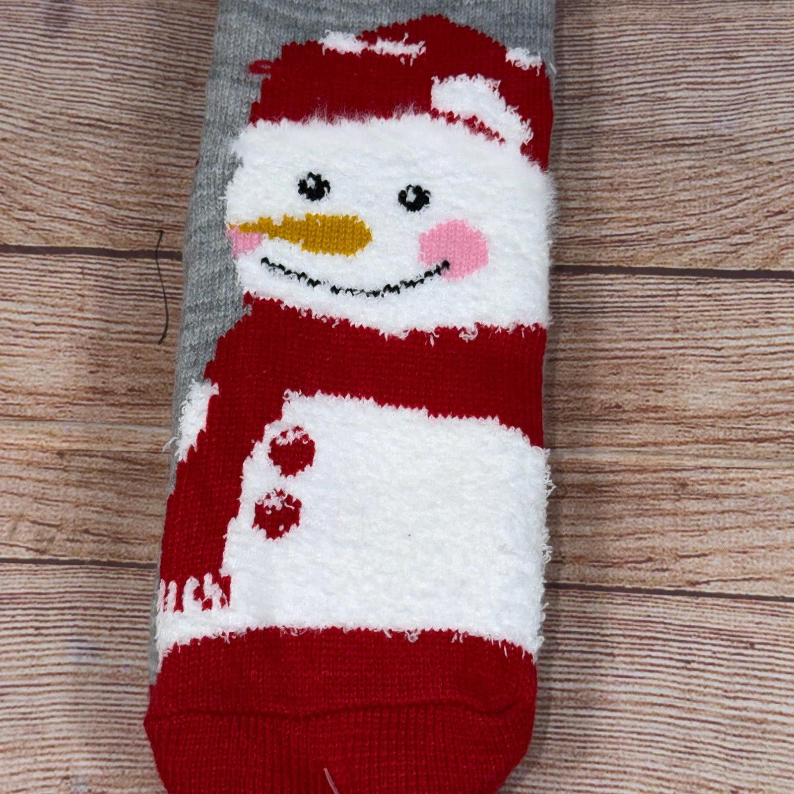 Other Festive Snowman Fuzzy Socks with Non-Slip Grips NWOT Size ONE SIZE - 2 Thumbnail