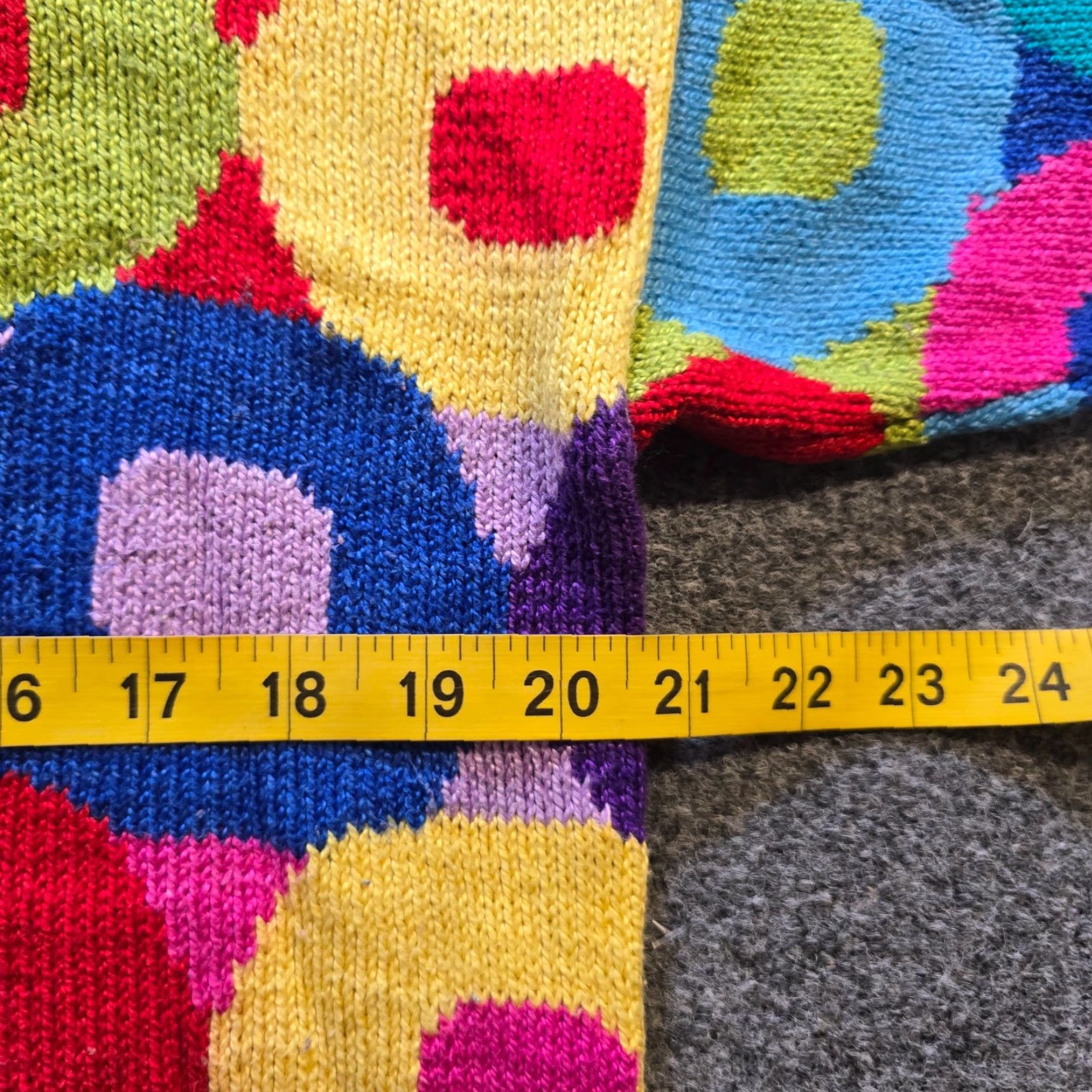 Rainbow VINTAGE Christine Foley Sweater Womens Size Small Blue Geometric Rainbow Fun Pullover Knit Crew Neck Long Sleeve Casual Size S / US 4 / IT 40 - 5 Thumbnail