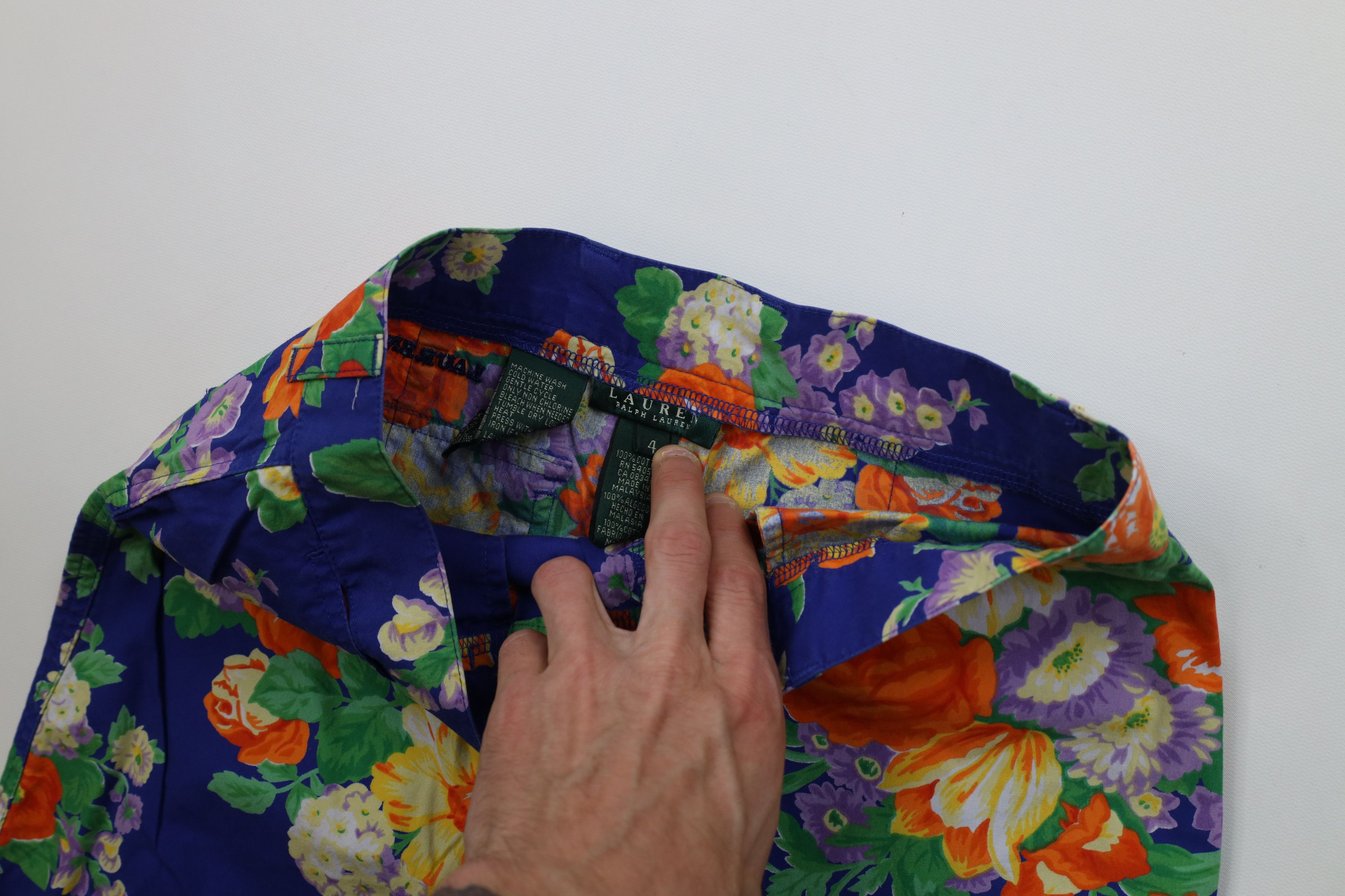 Ralph Lauren Vintage 90s Ralph Lauren All Over Print Capris Pants Cotton Size 27" / US 4 / IT 40 - 7 Thumbnail