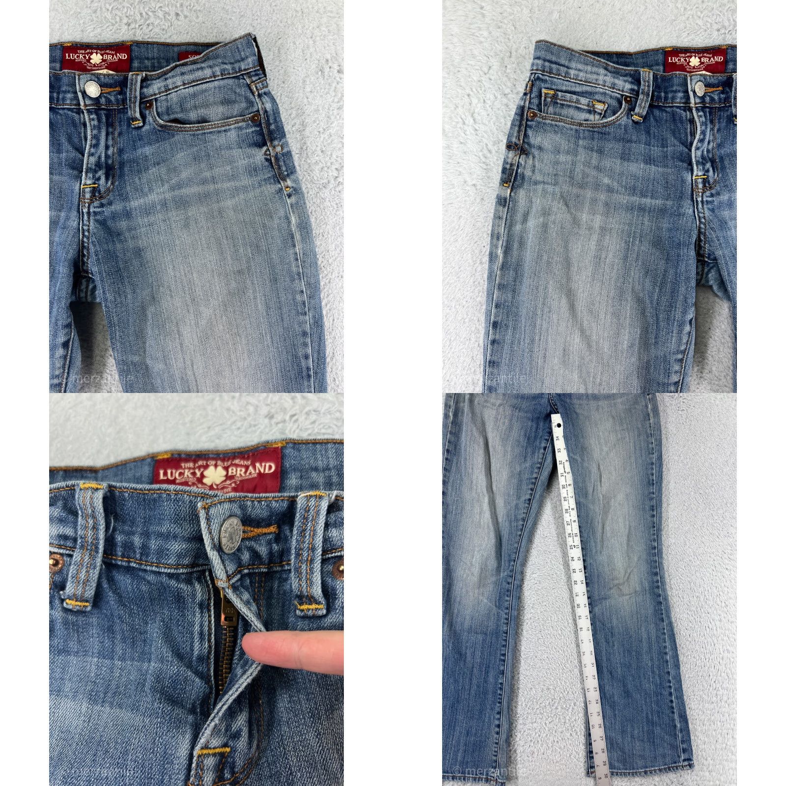 Lucky Brand Lucky Brand Jeans Women’s 4 Blue Denim Straight 5-Pocket Stretch Inseam 30in USA Size 27" / US 4 / IT 40 - 8 Thumbnail