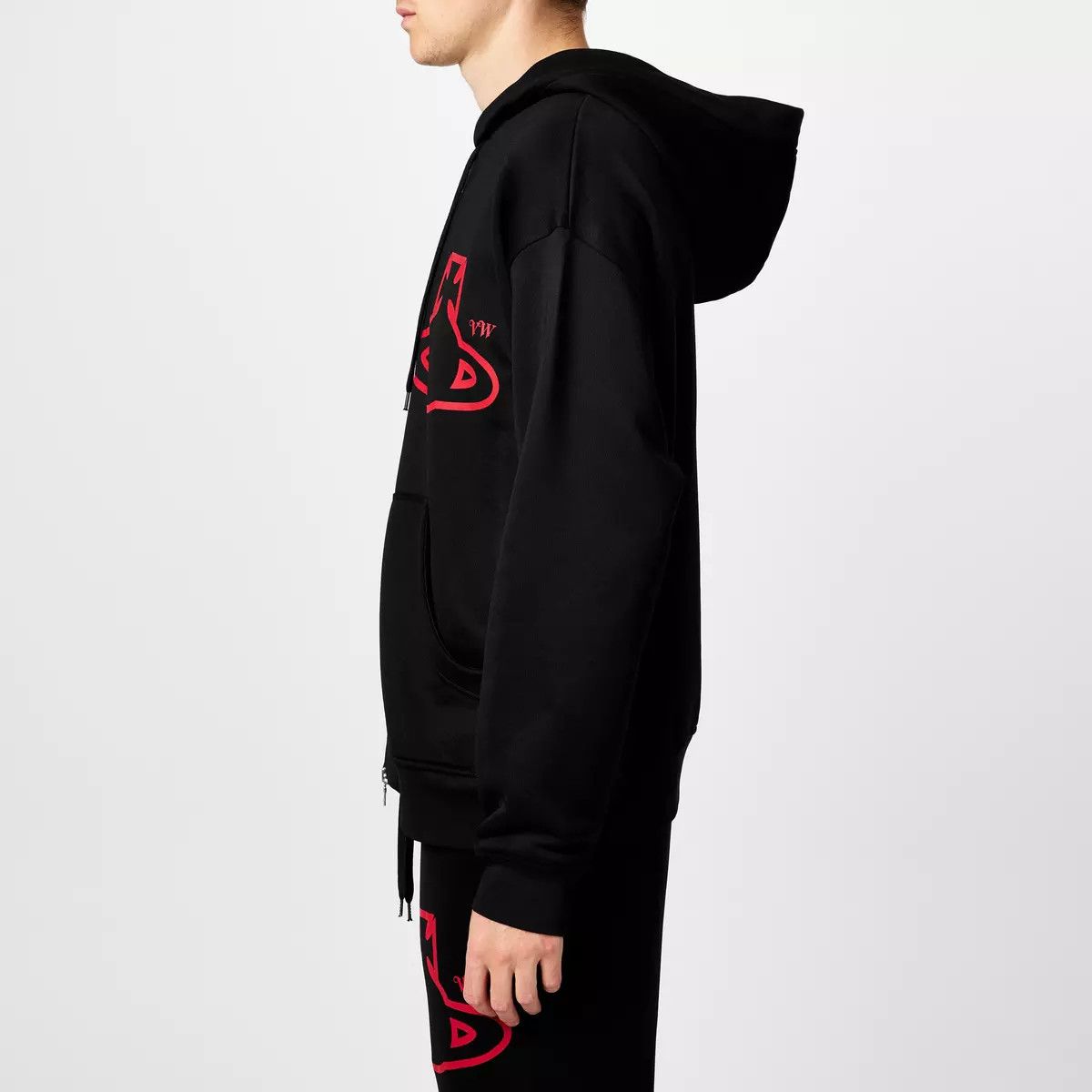 Vivienne Westwood o1y0525 Logo Hoodie in Black Size US XXL / EU 58 / 5 - 4 Thumbnail