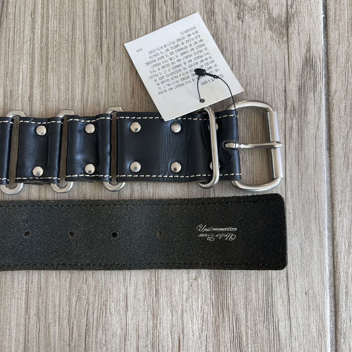 Undercover Undercover AW06 'GuruGuru' Silver Ring Studded Leather Belt Size ONE SIZE - 5 Thumbnail