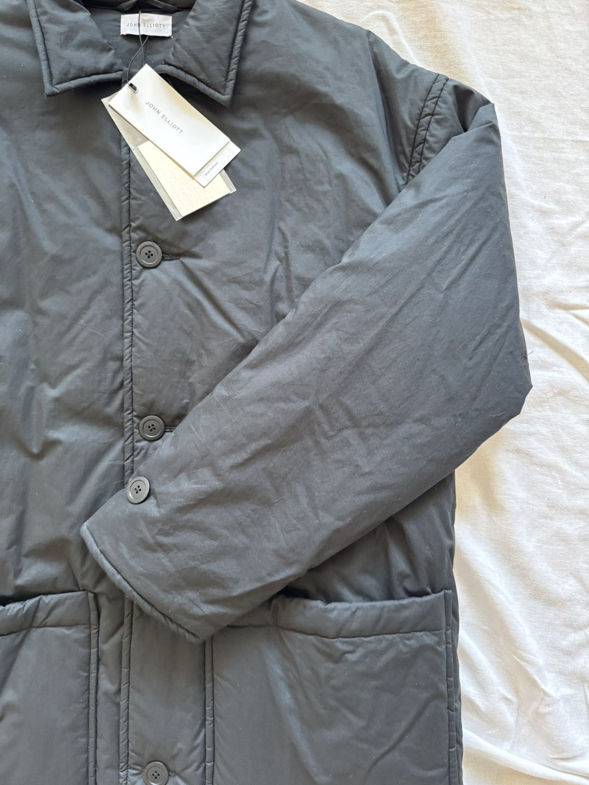 John Elliott FW22 Padded Long Coat Size 2 Black NEW Size US M / EU 48-50 / 2 - 6 Thumbnail