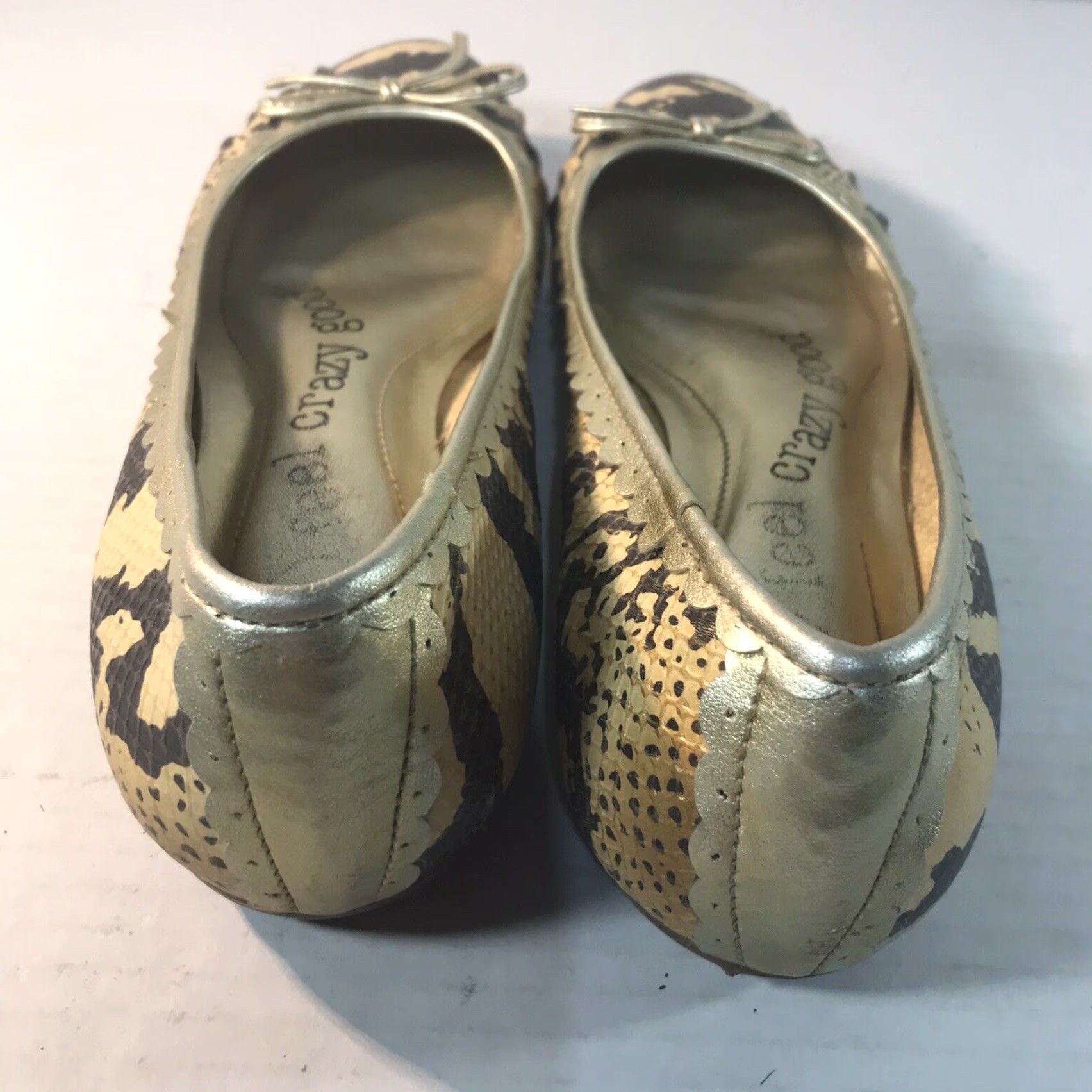 Scholl Dr Scholls Animal Print Leather Ballet Flats Womens Size 7.5 Multicolor Slip On Size US 7.5 / IT 37.5 - 3 Thumbnail