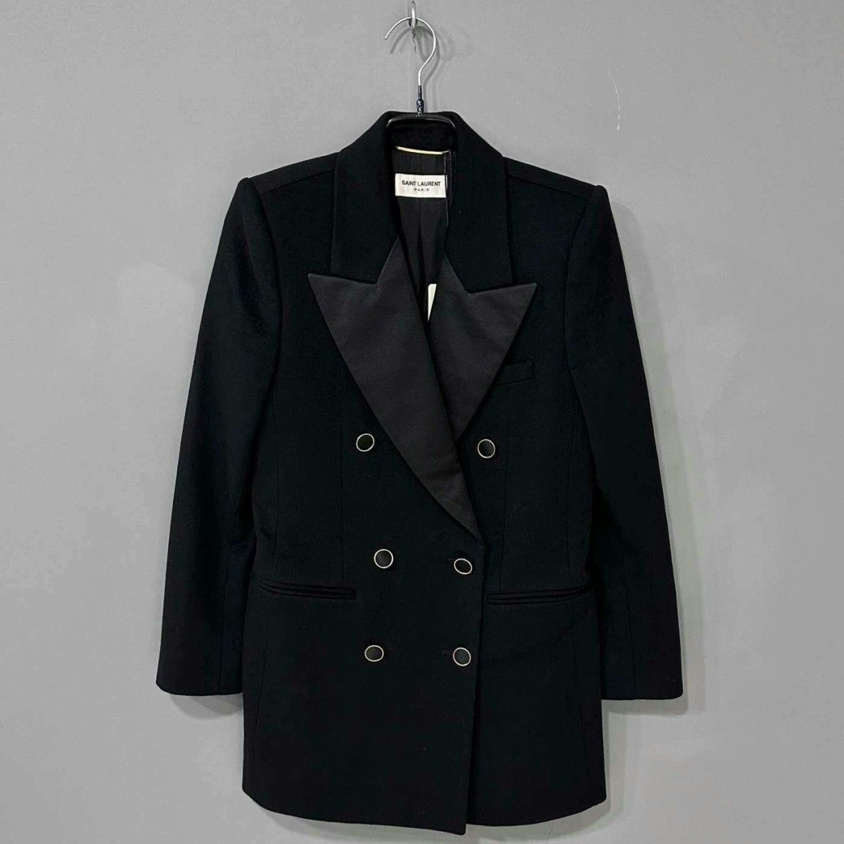 Saint Laurent Paris Limited Edition Black Smoking Blazer Saint Laurent Size XXS / US 00 / IT 34 - 1 Thumbnail