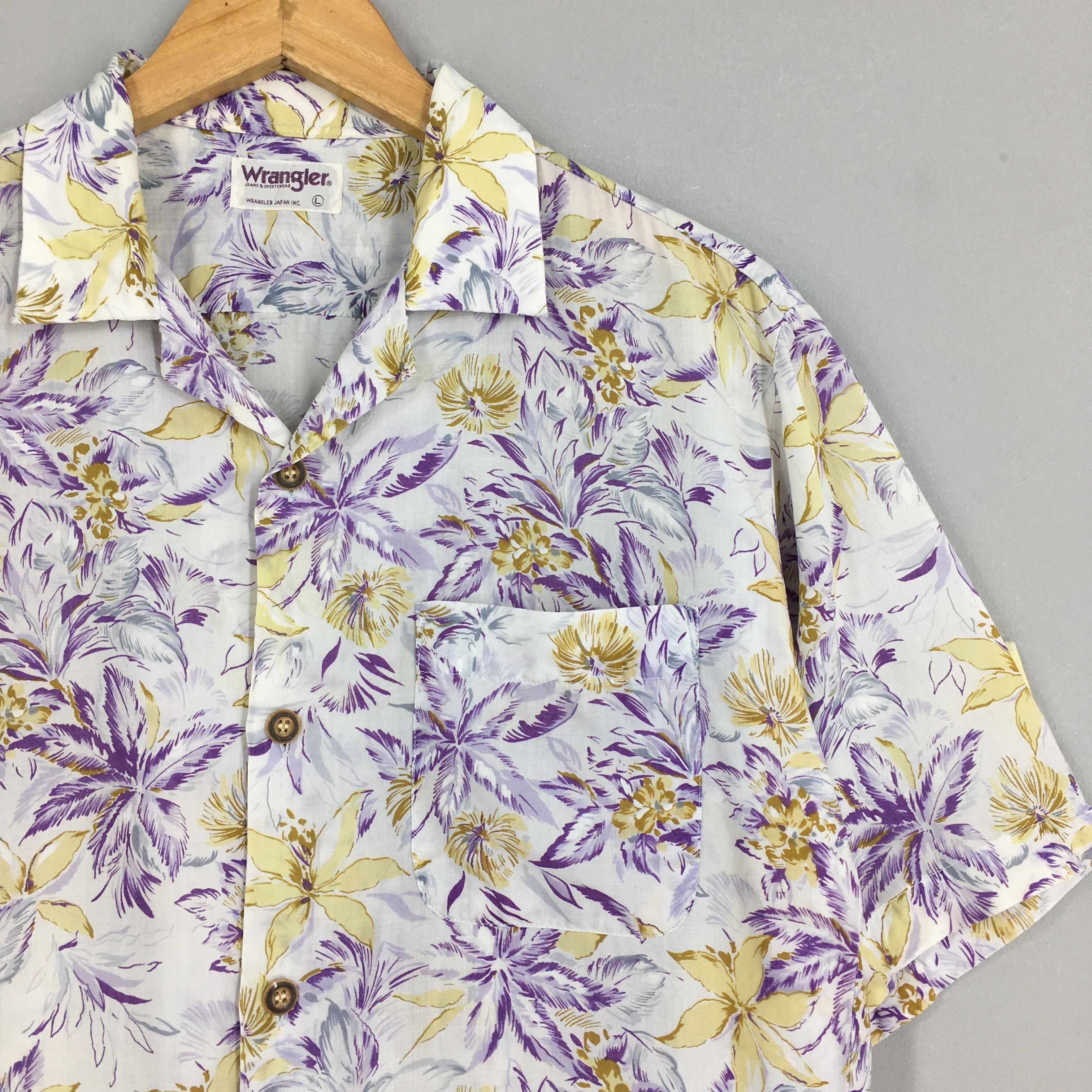 Other 90's Wrangler Hawaiian Floral Aloha Overprint Shirt Large Size US L / EU 52-54 / 3 - 2 Thumbnail