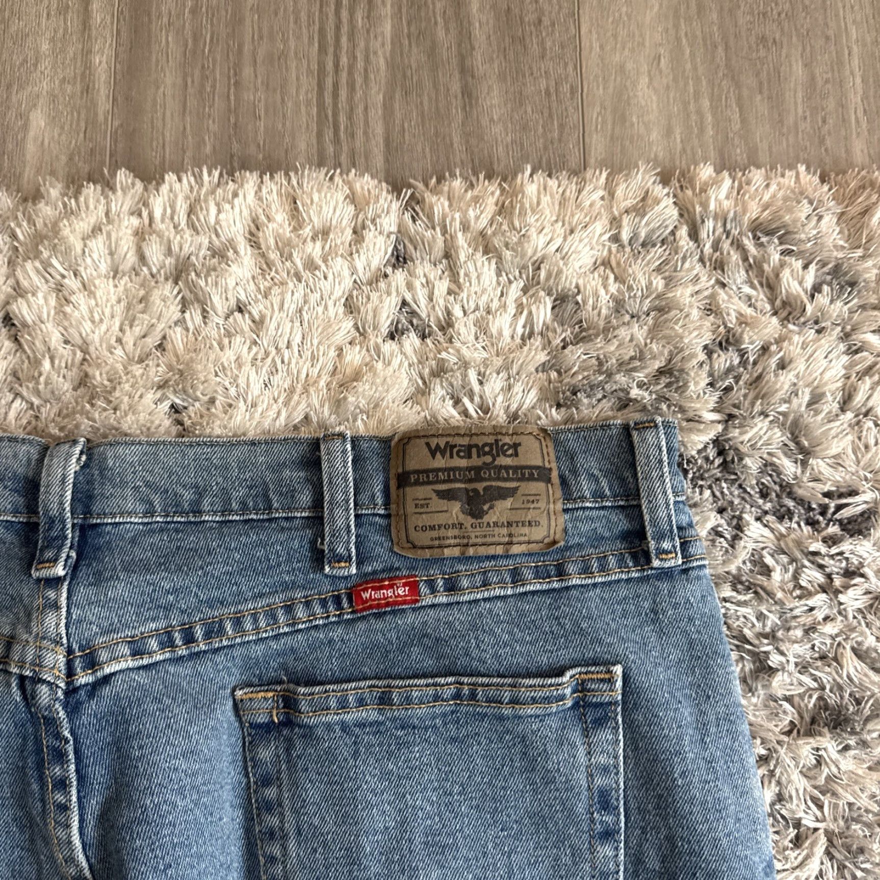 Wrangler VINTAGE Wrangler Jeans Denim Straight Mens 38x30 Blue Casual Workwear Mens Jeans Size US 38 / EU 54 - 5 Thumbnail