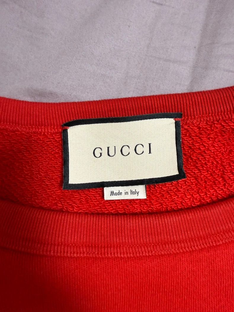 Gucci Gucci Authentic big-eyed beautiful girl big red sweatshirt Size US L / EU 52-54 / 3 - 3 Thumbnail
